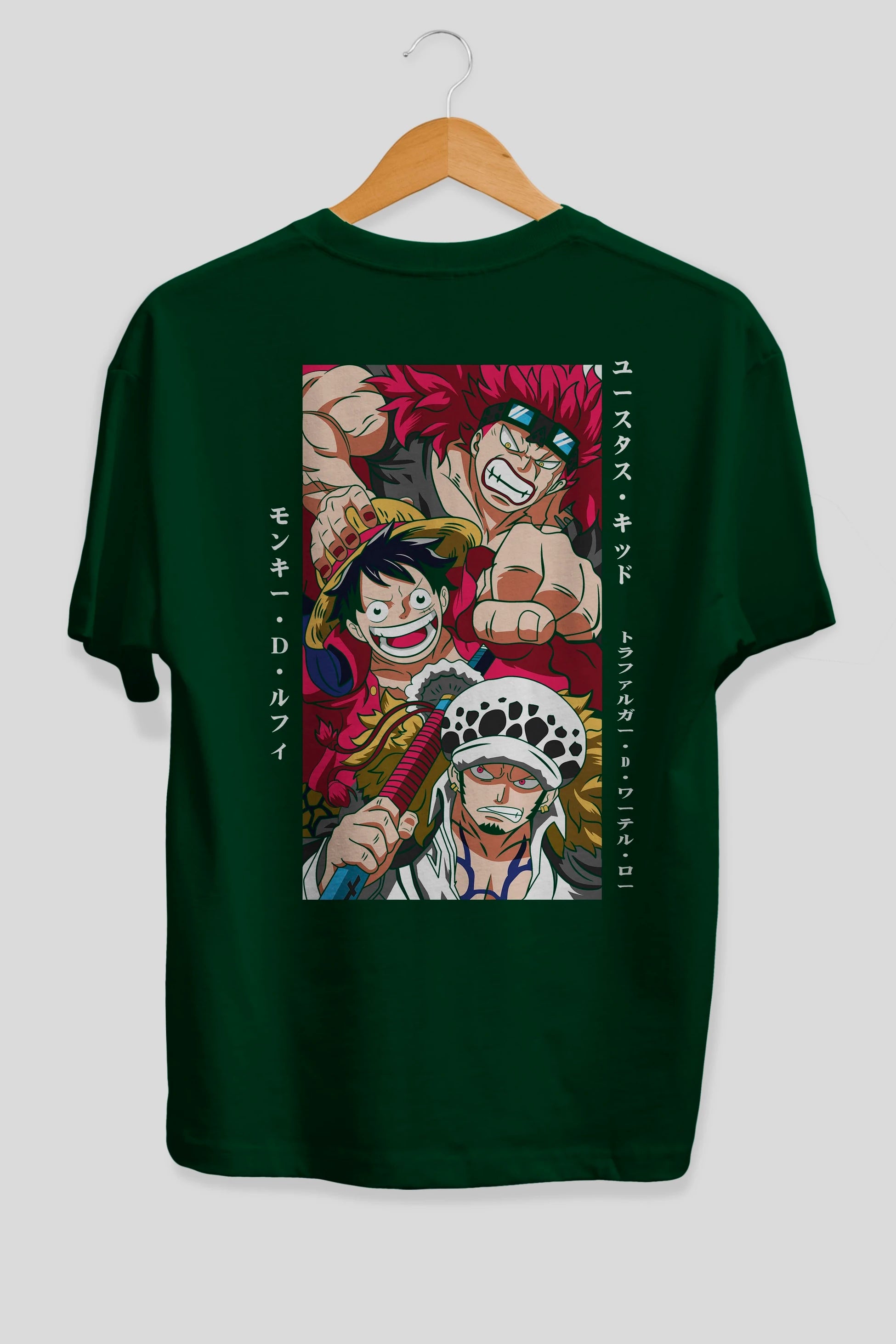 SUPER NOVAS one piece Anime Arka Baskılı Oversize t-shirt Erkek Kadın Unisex