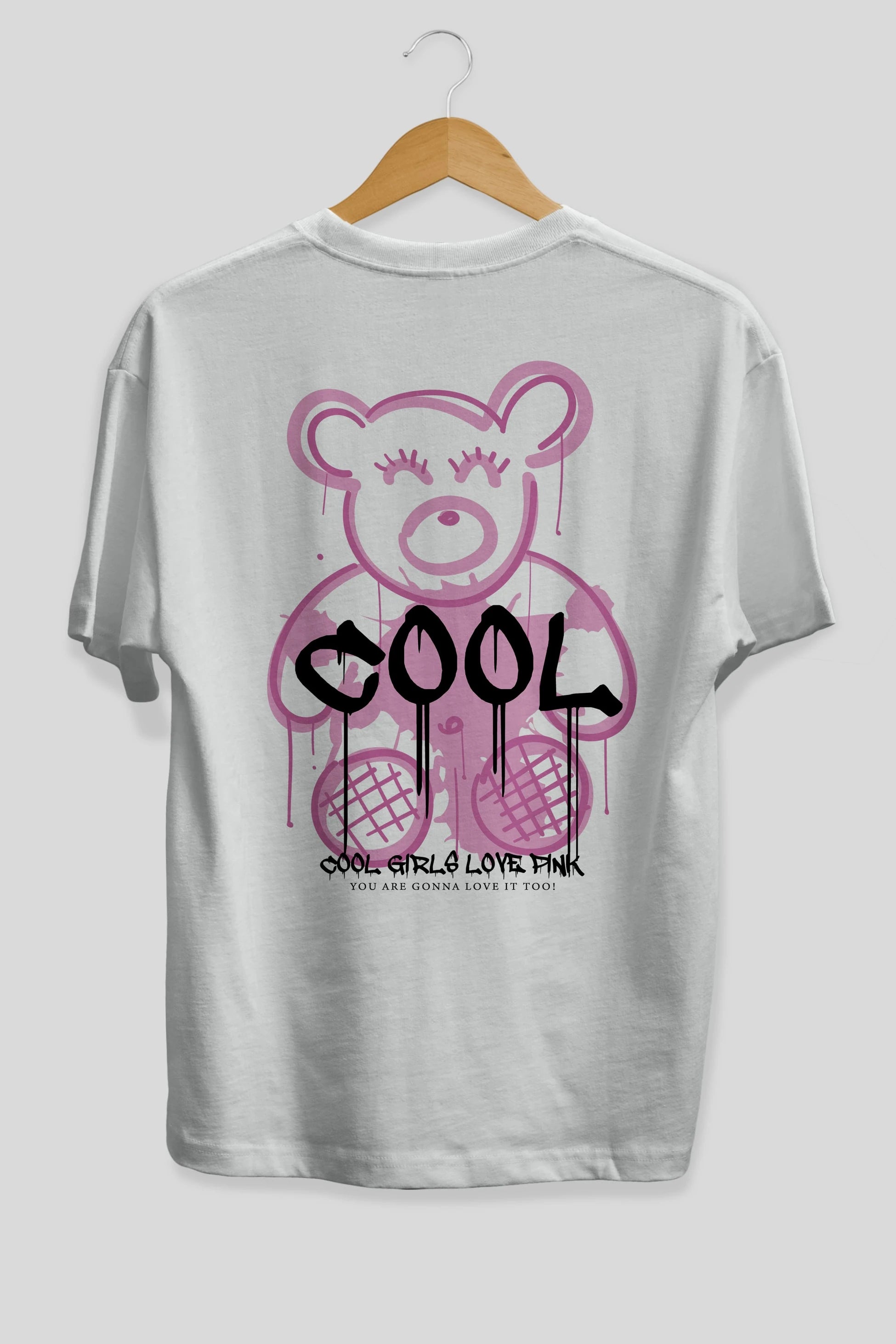 Cool Bear Arka Baskılı Oversize t-shirt Erkek Kadın Unisex