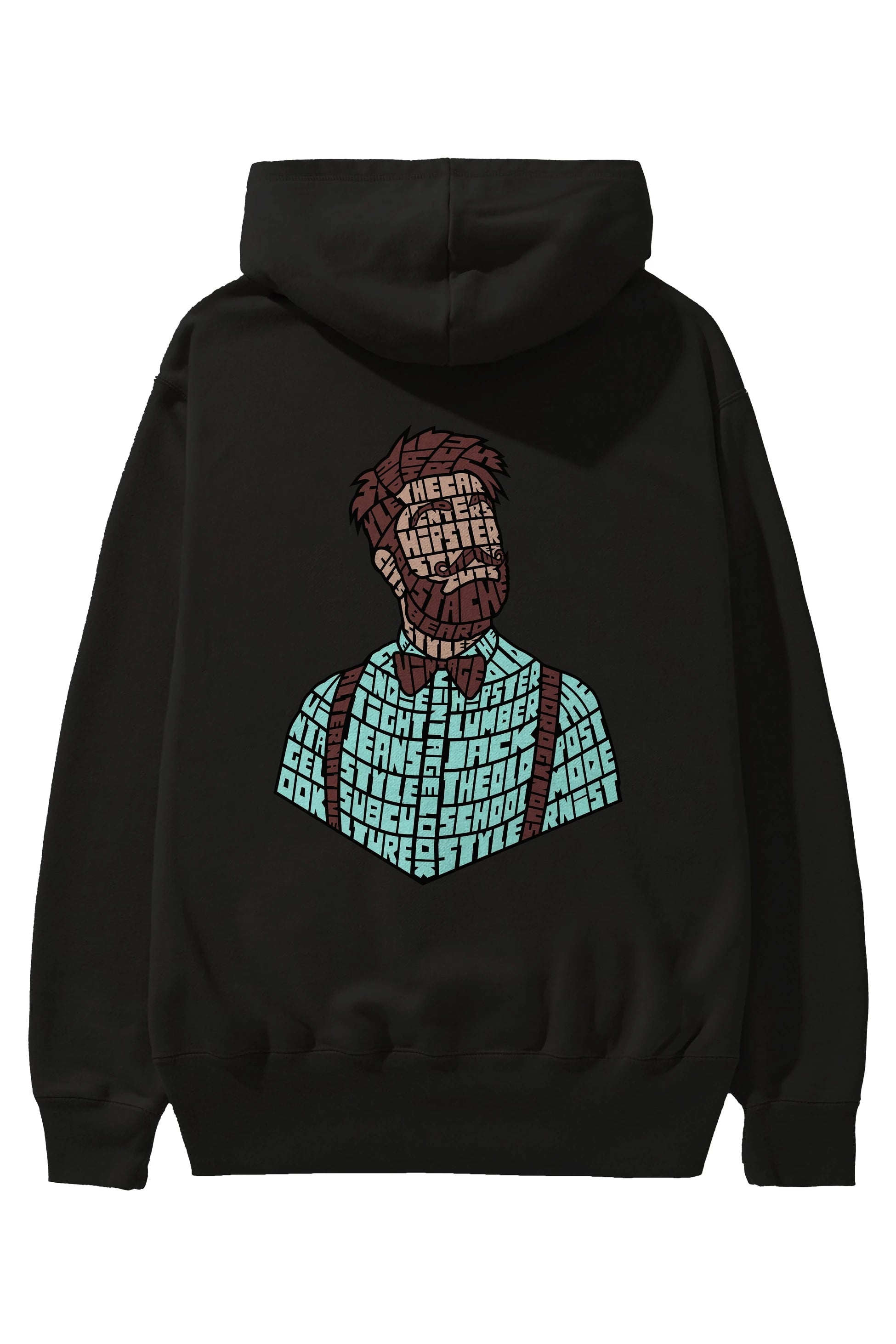 Hipster (2) Arka Baskılı Hoodie Oversize Kapüşonlu Sweatshirt Erkek Kadın Unisex