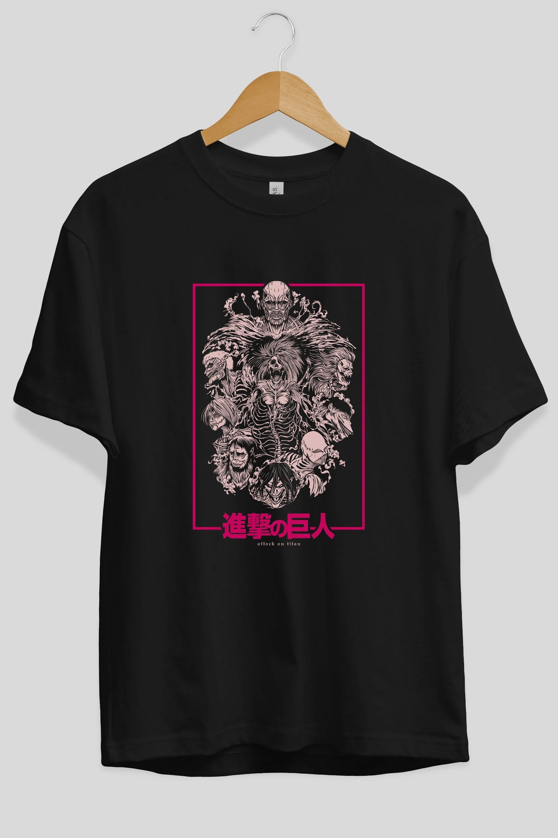 ATTACK ON TITANS Anime Ön Baskılı Oversize t-shirt %100 pamuk Erkek Kadın Unisex
