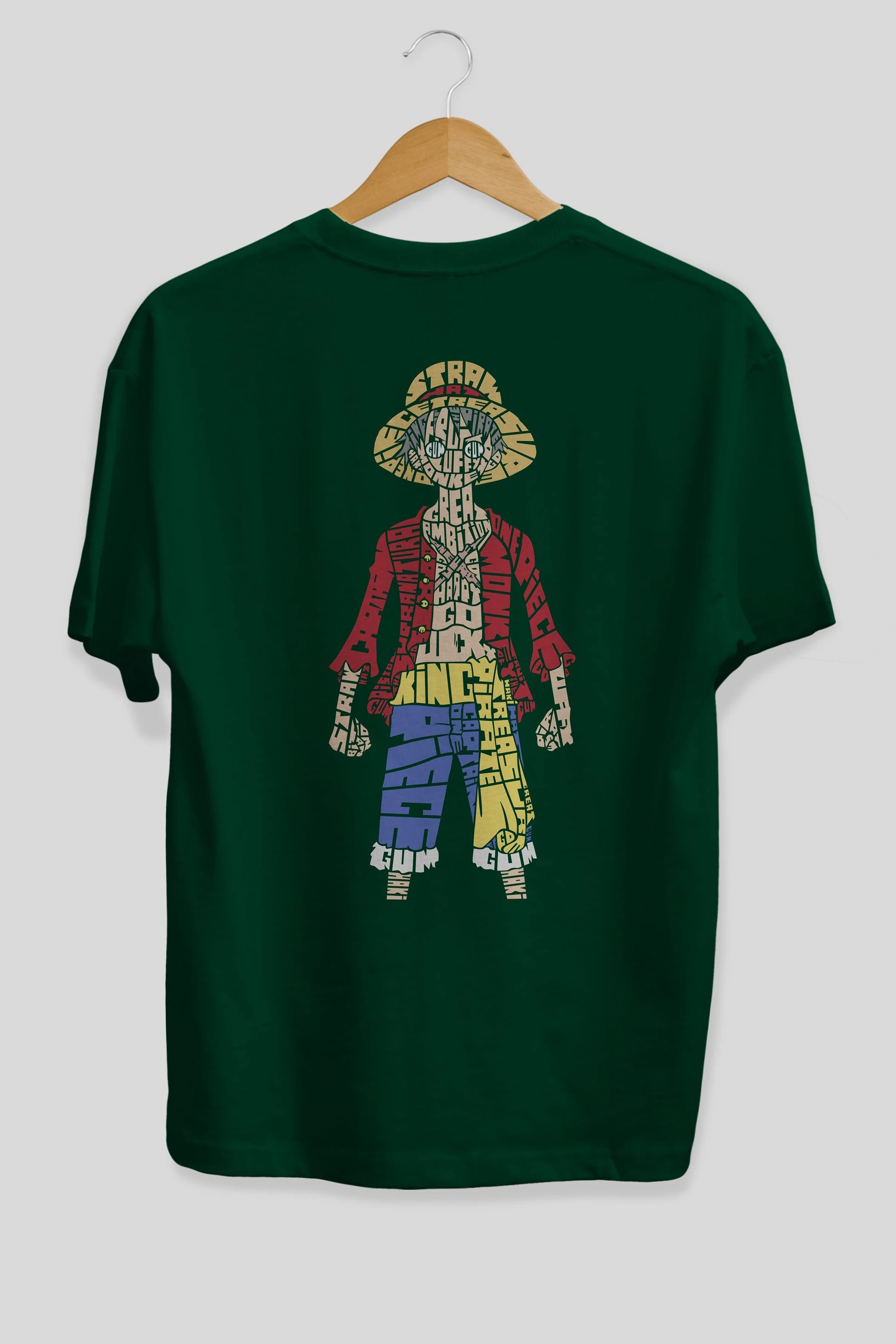 One Piece Arka Baskılı Oversize t-shirt %100 pamuk Erkek Kadın Unisex