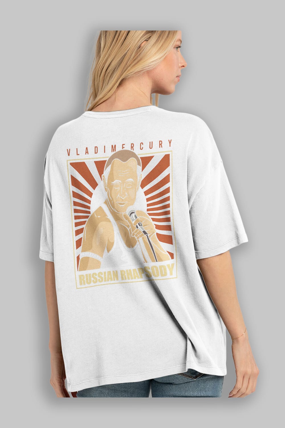 Freddy Puttin Arka Baskılı Oversize t-shirt Erkek Kadın Unisex %100 Pamuk tişort