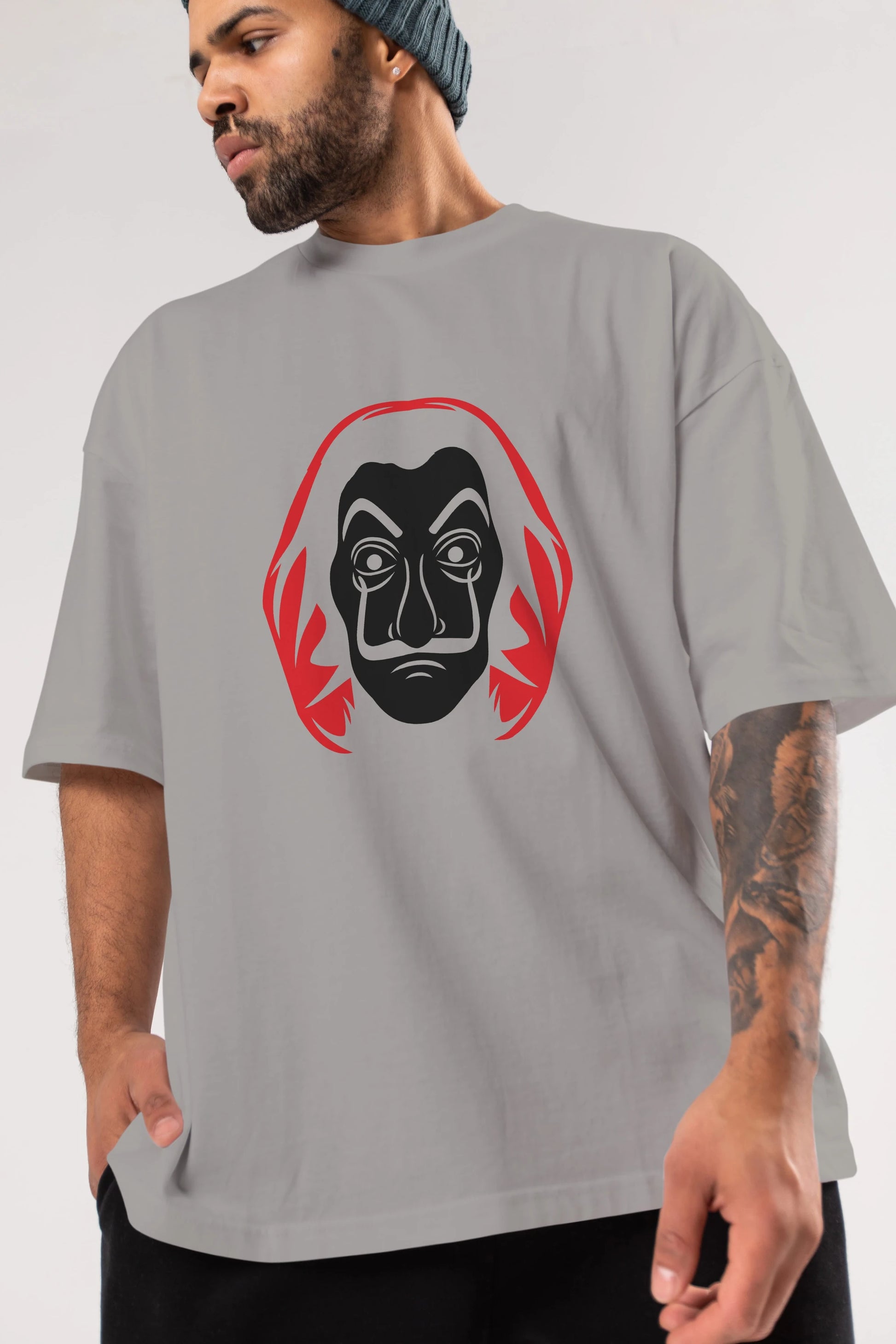 La Casa De Papel (8) Ön Baskılı Oversize t-shirt Erkek Kadın Unisex %100 Pamuk Bisiklet Yaka tişort
