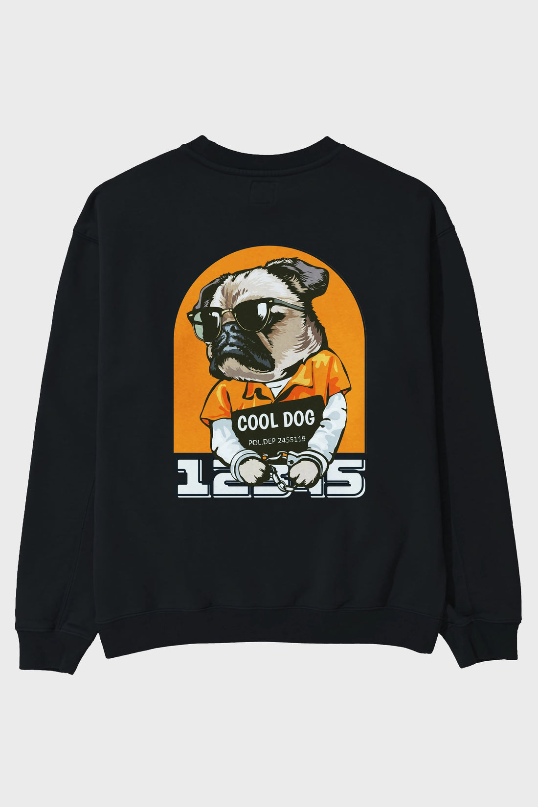 Cool Dog Arka Baskılı Oversize Sweatshirt Erkek Kadın Unisex