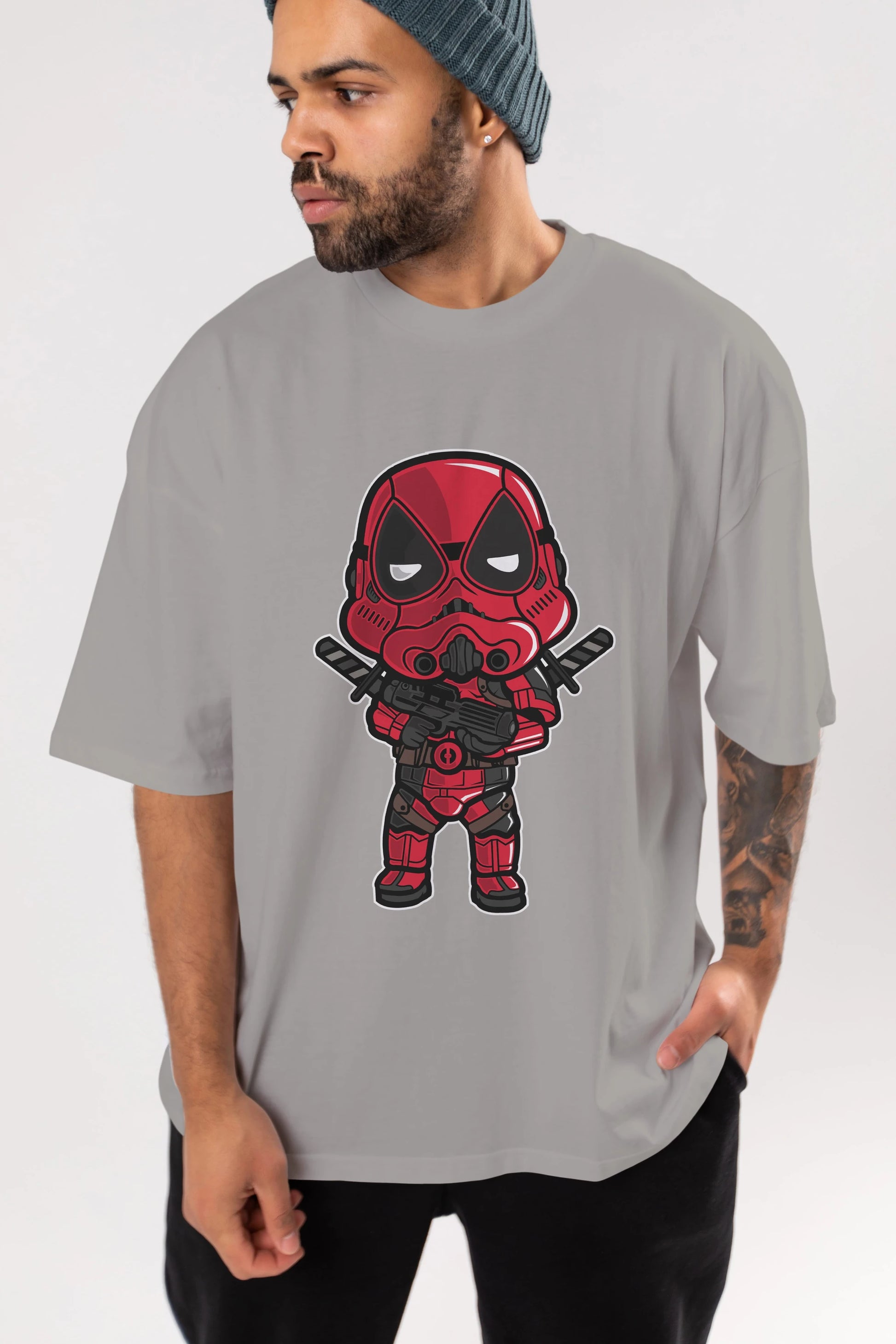 Deadpool (22) Ön Baskılı Oversize t-shirt Erkek Kadın Unisex %100 Pamuk Bisiklet Yaka tişort