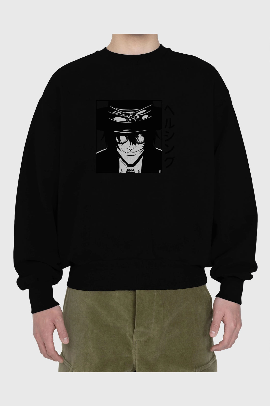 Alucard 1 Anime Ön Baskılı Oversize Sweatshirt Erkek Kadın Unisex