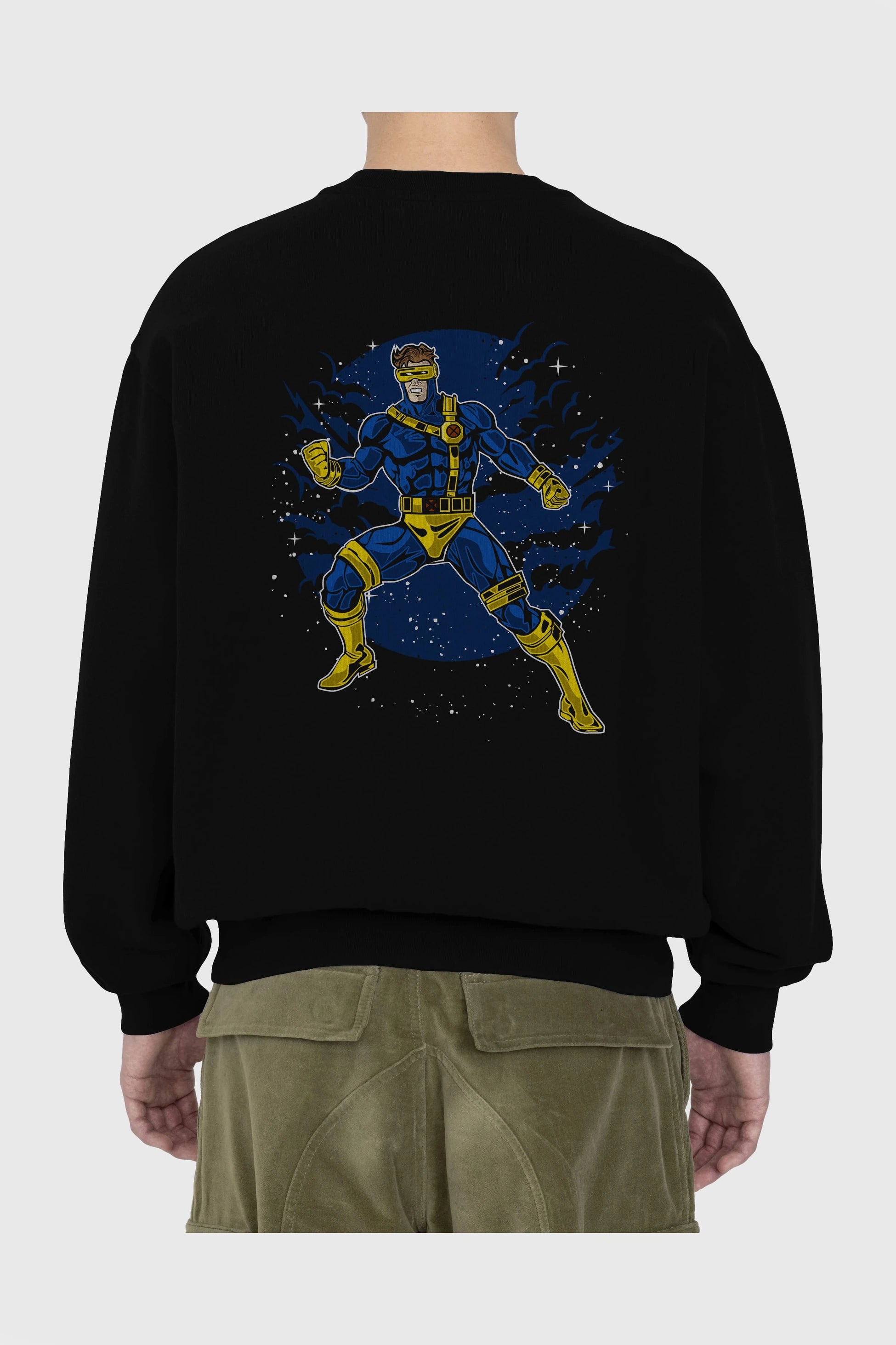 CYCLOPS Arka Baskılı Oversize Sweatshirt Erkek Kadın Unisex