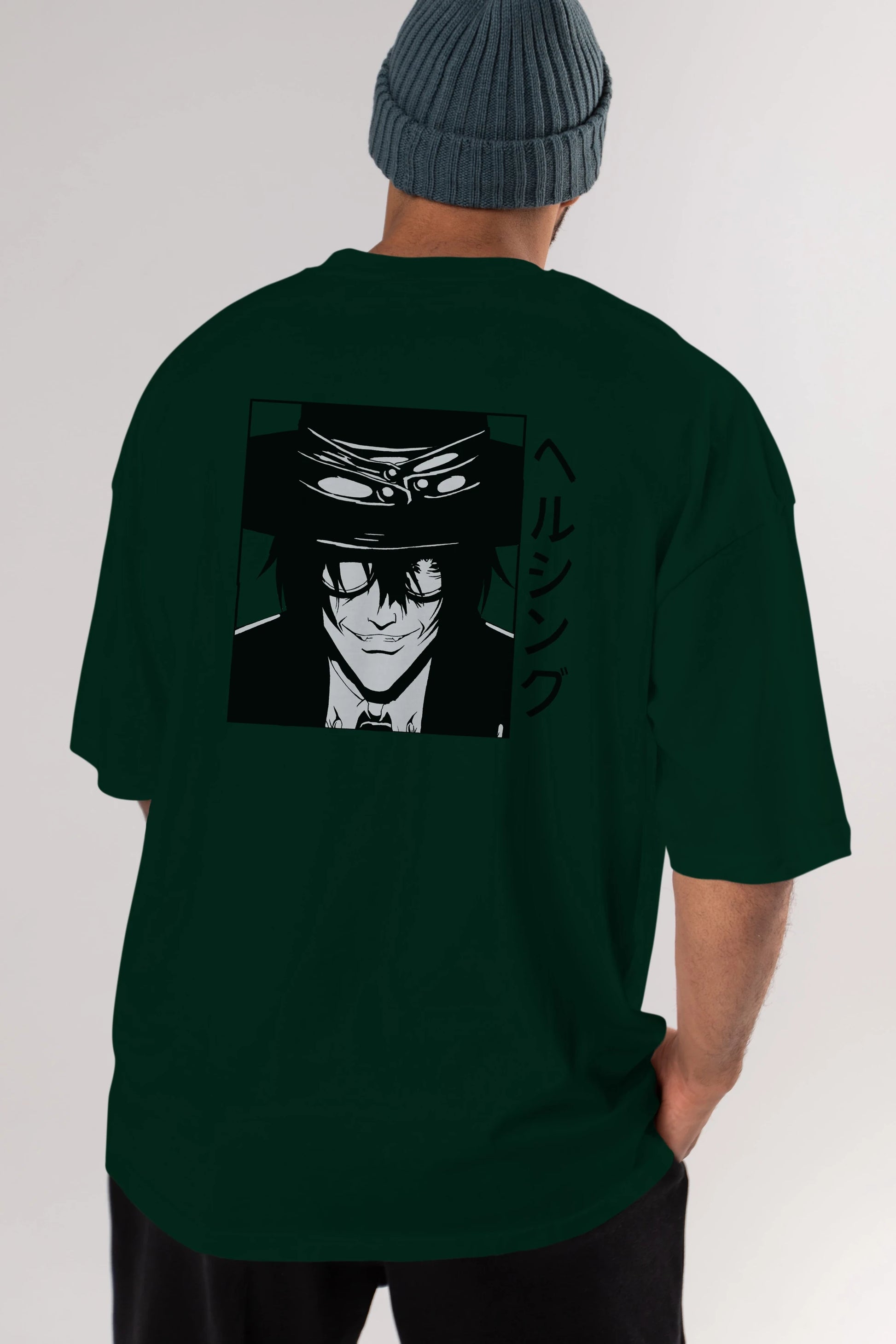Alucard 1 Anime Arka Baskılı Oversize t-shirt Erkek Kadın Unisex