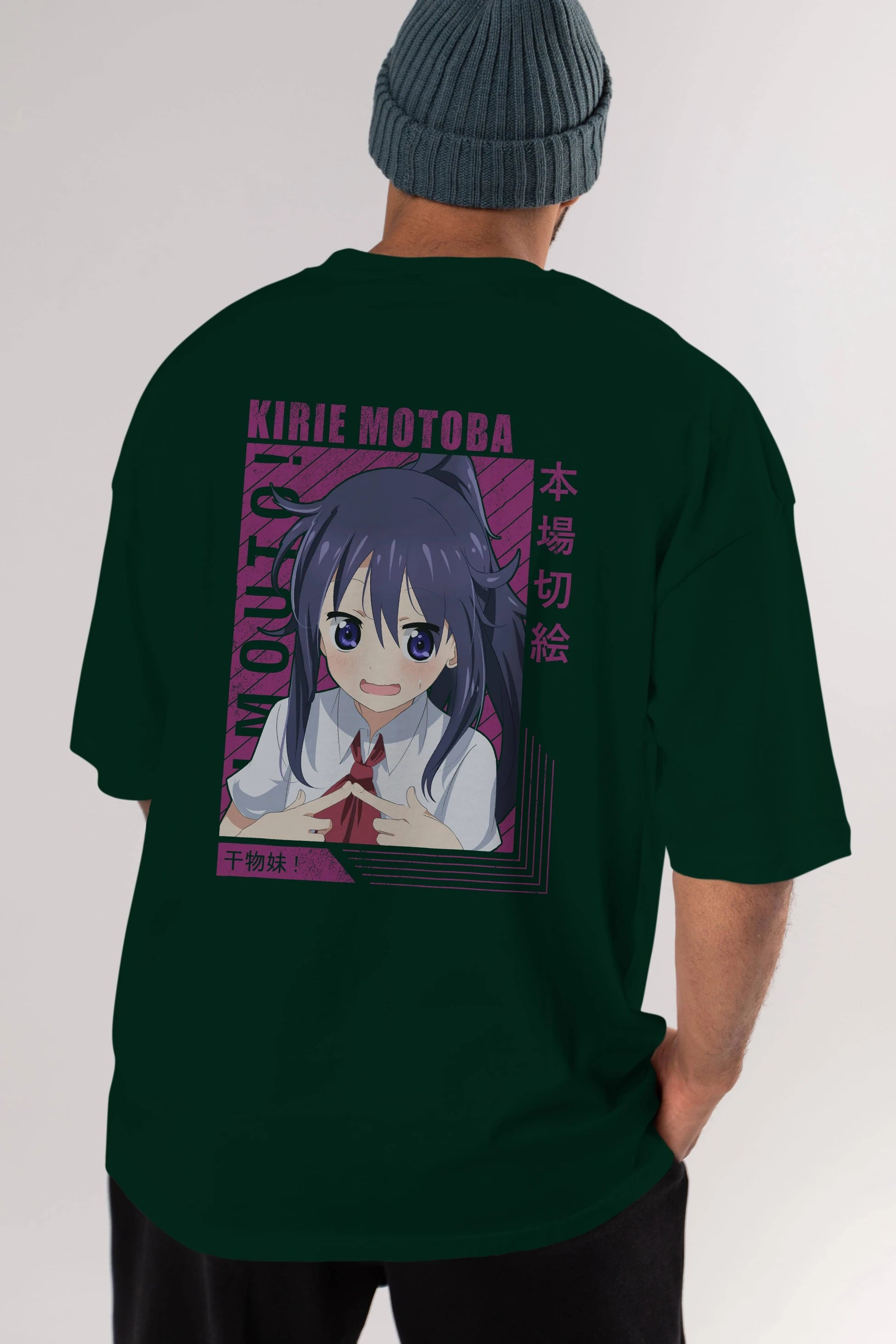 Kirie Motoba 4 Anime Arka Baskılı Oversize t-shirt Erkek Kadın Unisex