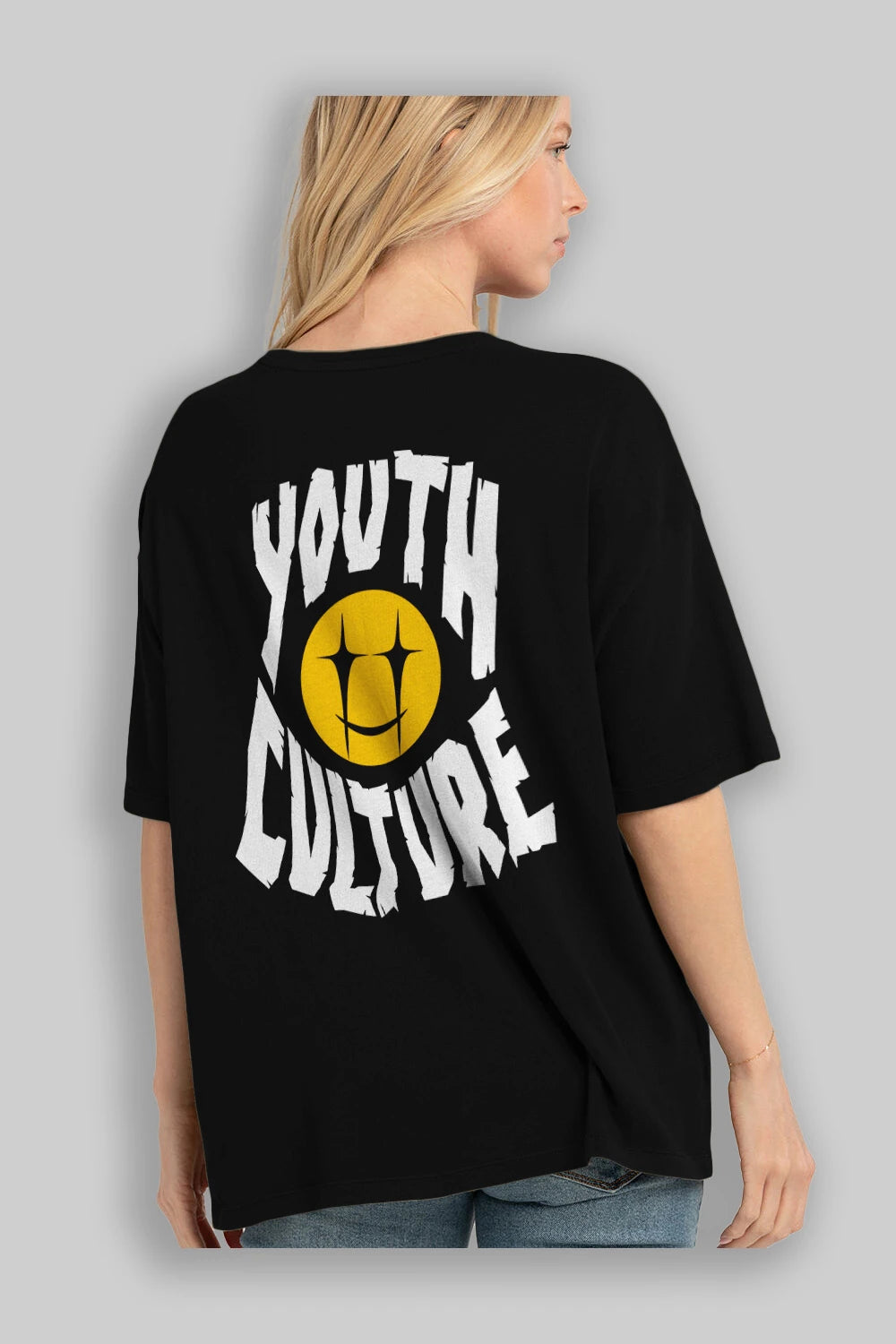 Youth Culture Arka Baskılı Oversize t-shirt Erkek Kadın Unisex