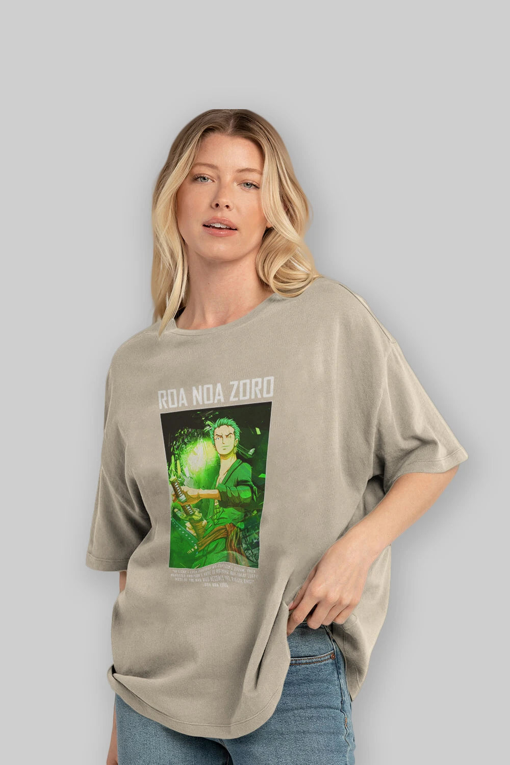 Roronoa Zoro 5 Anime Ön Baskılı Oversize t-shirt Erkek Kadın Unisex