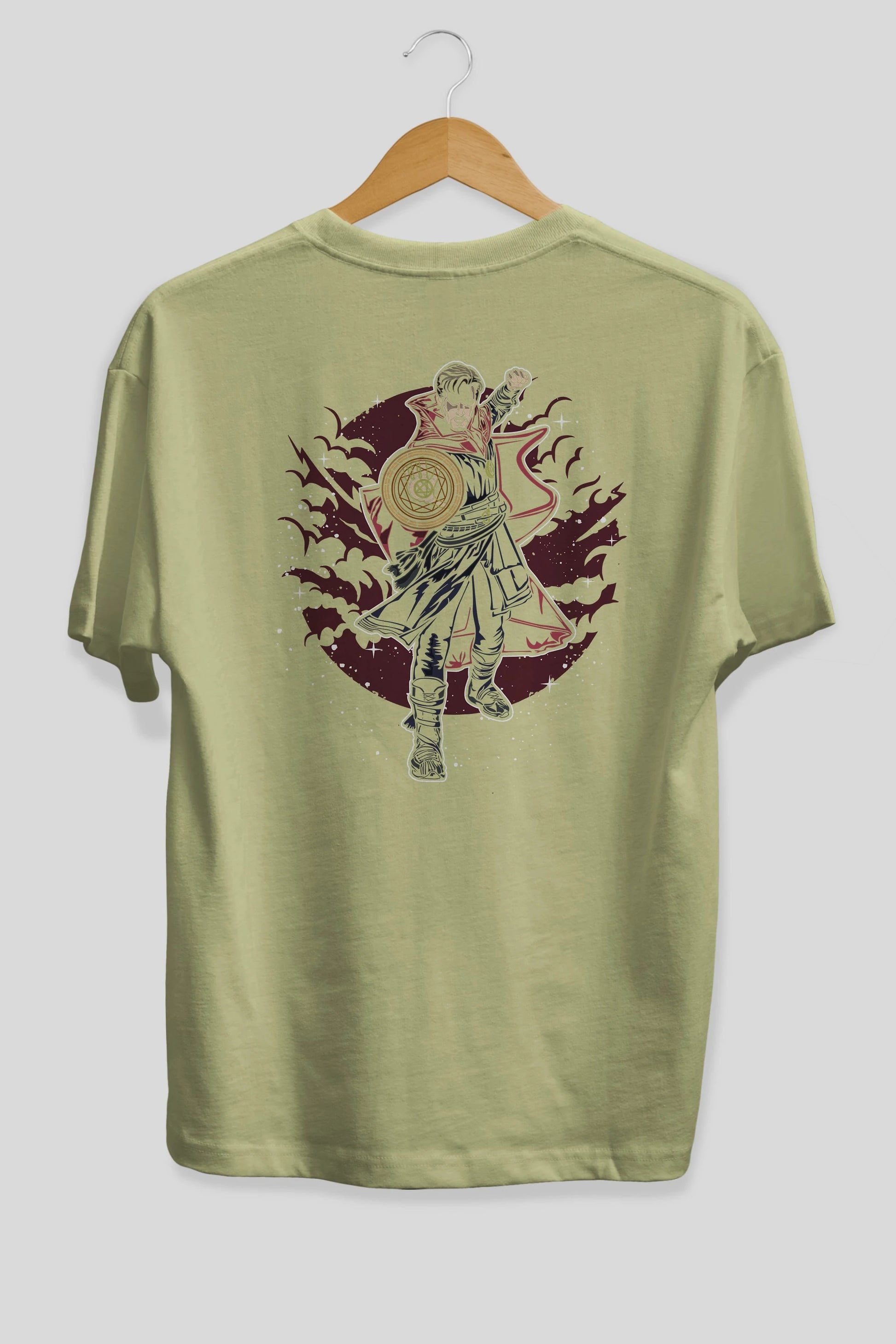 DOCTER STRANGE Arka Baskılı Oversize t-shirt Erkek Kadın Unisex %100 Pamuk