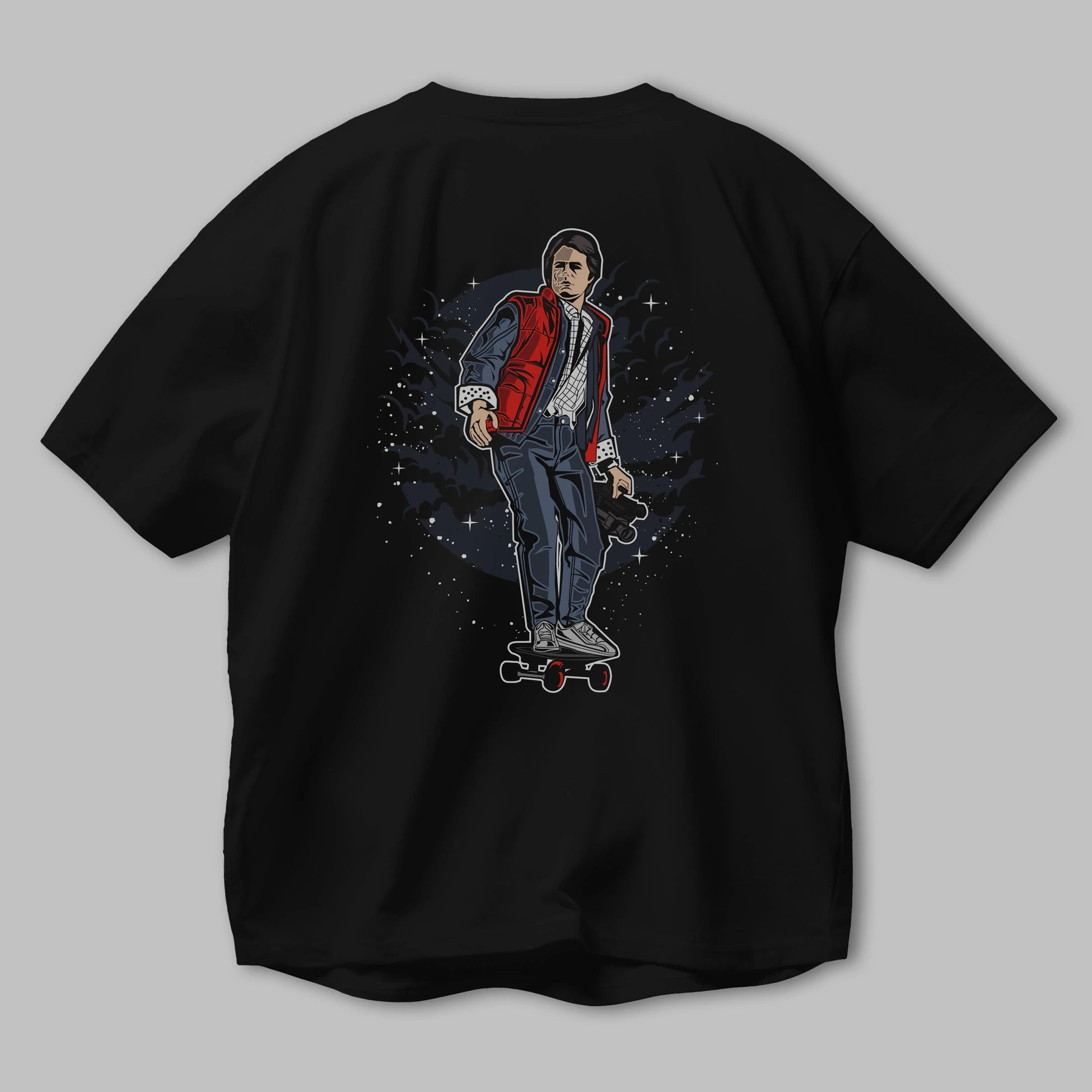 MARTY Arka Baskılı Oversize t-shirt Erkek Kadın Unisex %100 Pamuk