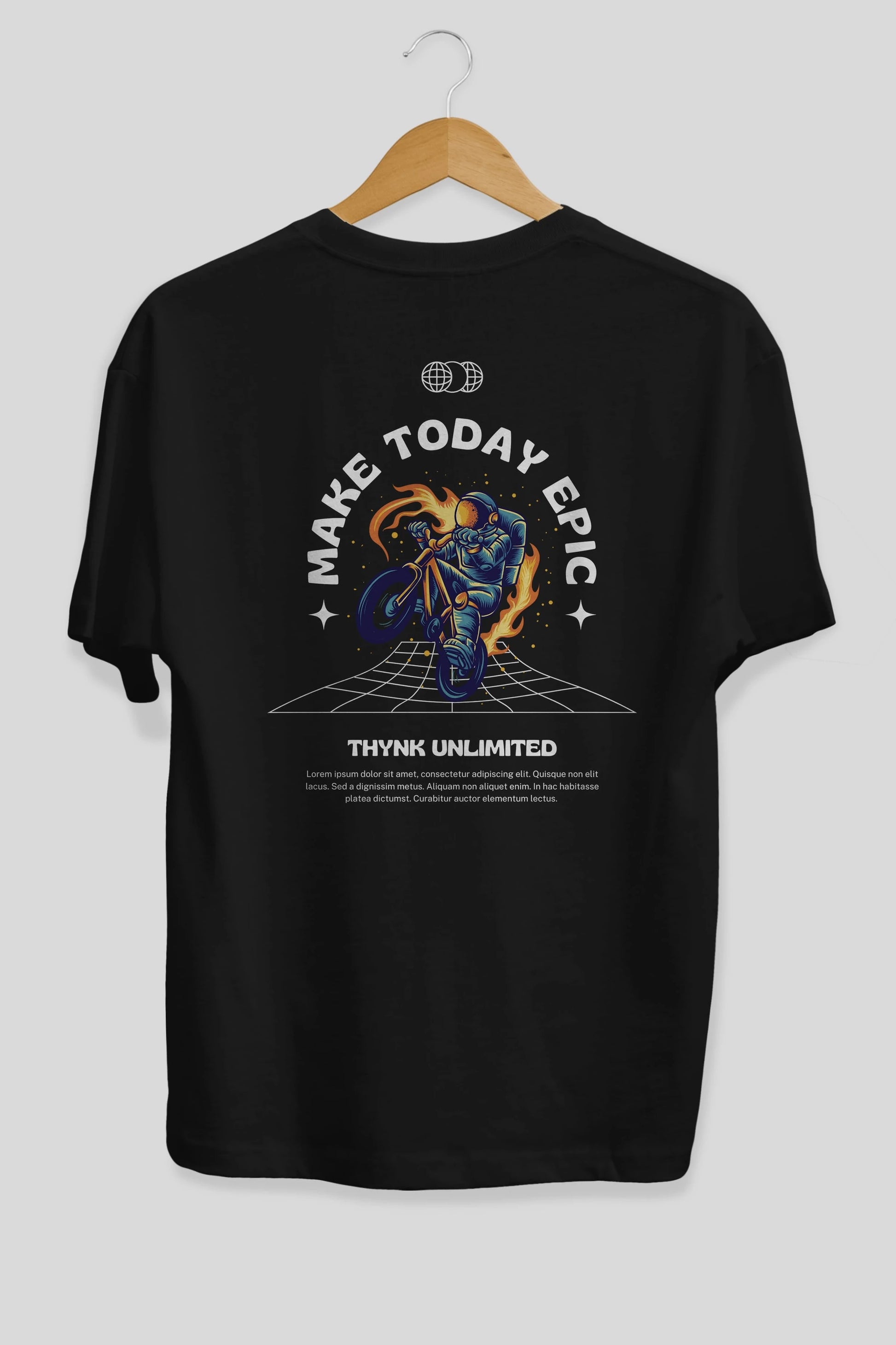 Make Today Epic Arka Baskılı Oversize t-shirt Erkek Kadın Unisex