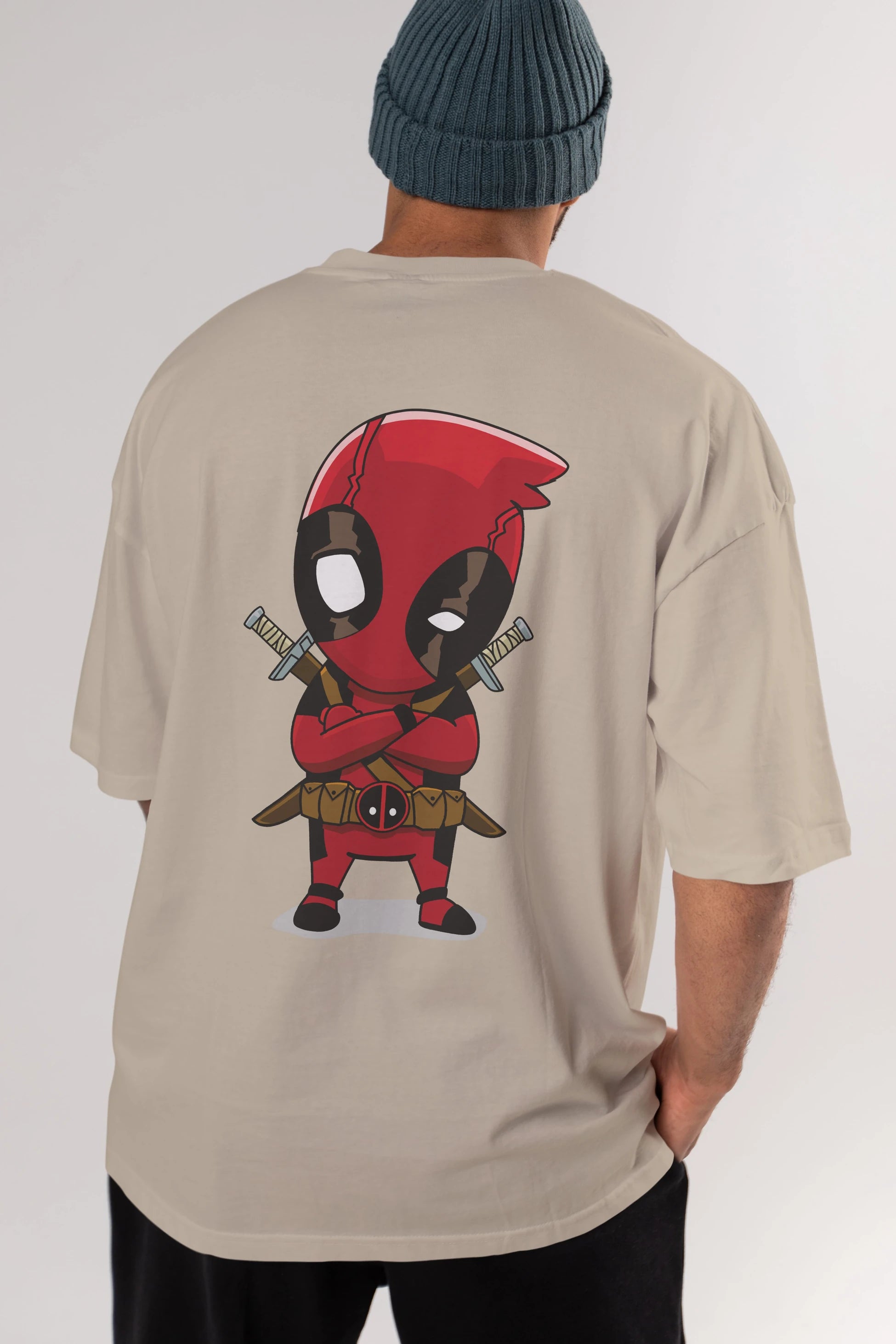 Deadpool (19) Arka Baskılı Oversize t-shirt Erkek Kadın Unisex %100 Pamuk Bisiklet Yaka tişort