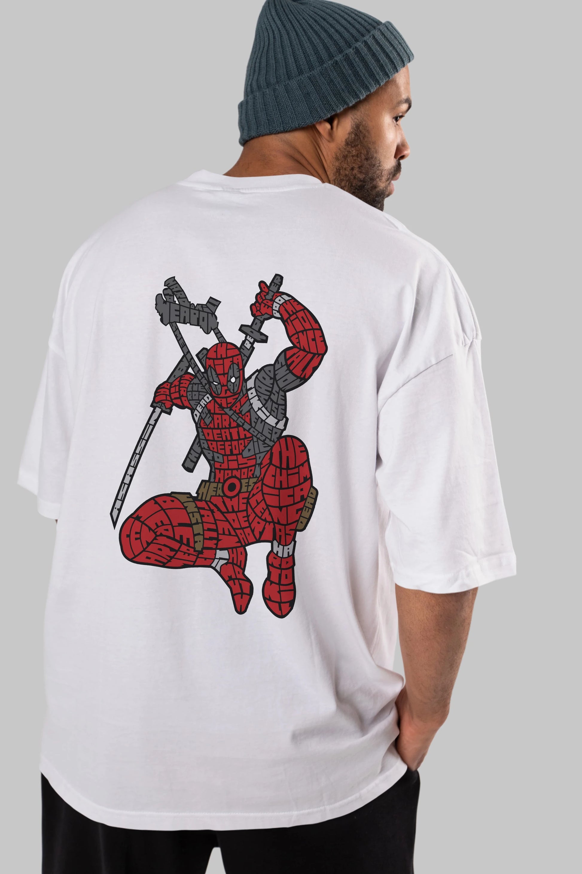 Chimichanga Arka Baskılı Oversize t-shirt %100 pamuk Erkek Kadın Unisex
