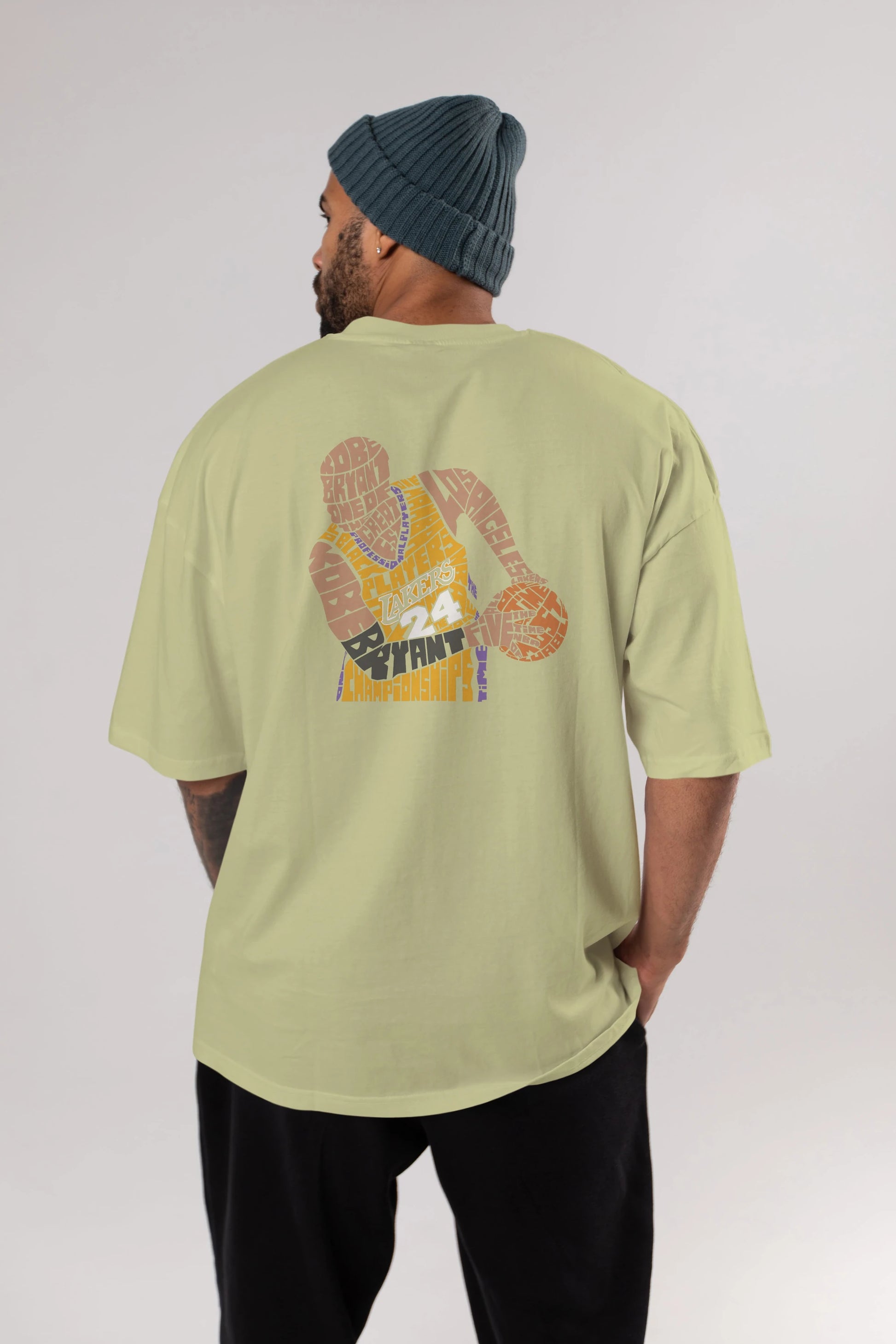 Kobe Bryant Arka Baskılı Oversize t-shirt %100 pamuk Erkek Kadın Unisex