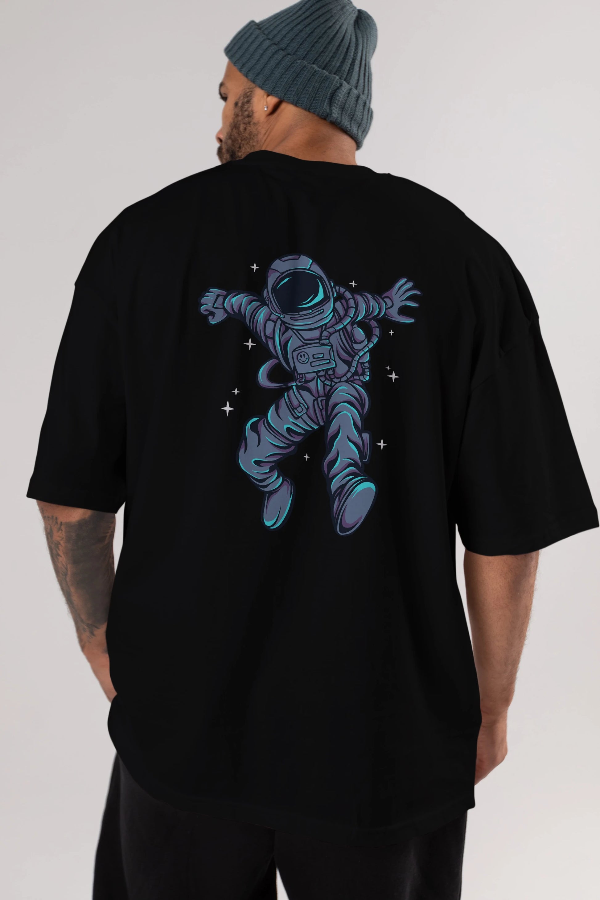 Astrostars tshirt Arka Baskılı Oversize t-shirt Erkek Kadın Unisex