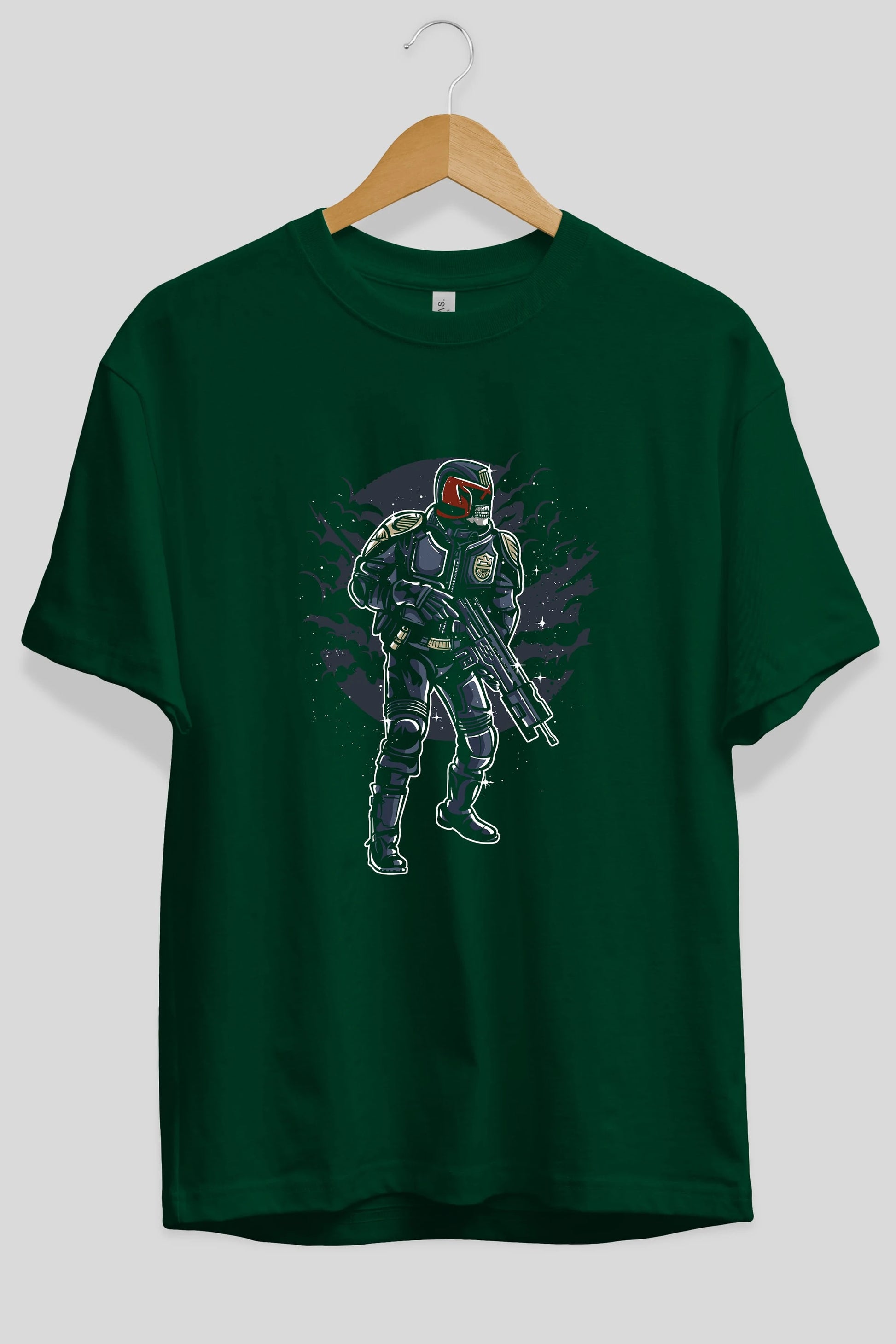 Judge Skull Ön Baskılı Oversize t-shirt Erkek Kadın Unisex %100 Pamuk tişort