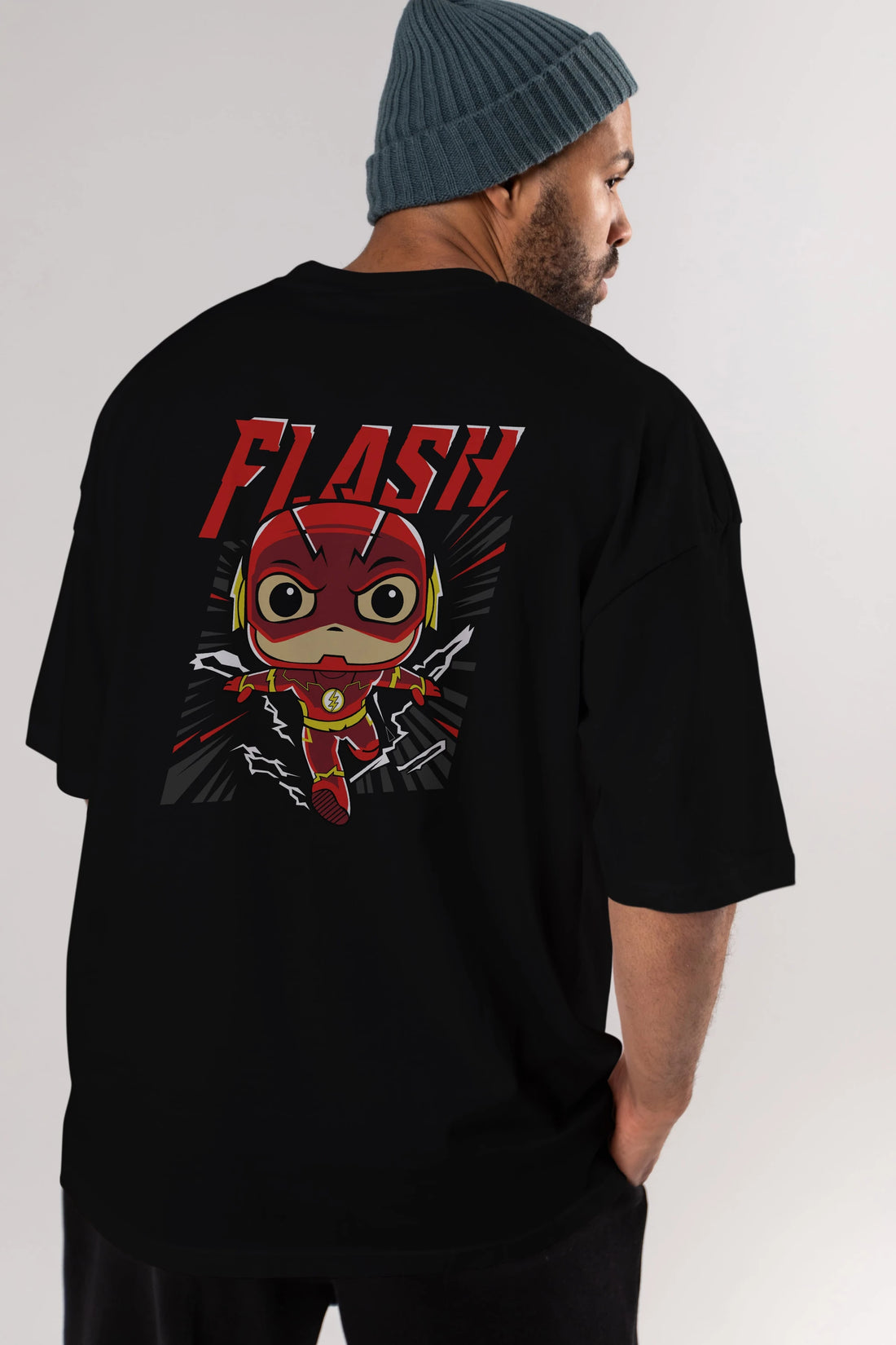 Flash Avengers (4) Arka Baskılı Oversize t-shirt Erkek Kadın Unisex %100 Pamuk Bisiklet Yaka tişort