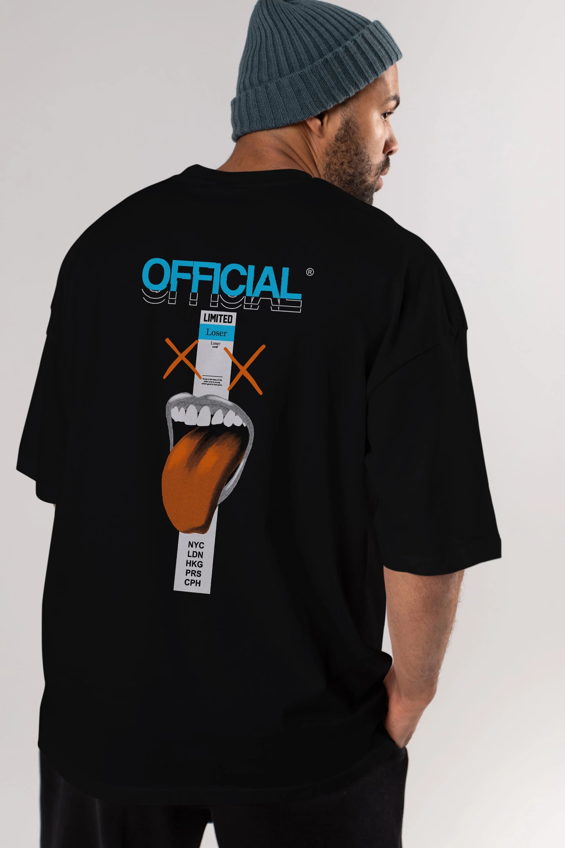 Official Loser Arka Baskılı Oversize t-shirt Erkek Kadın Unisex