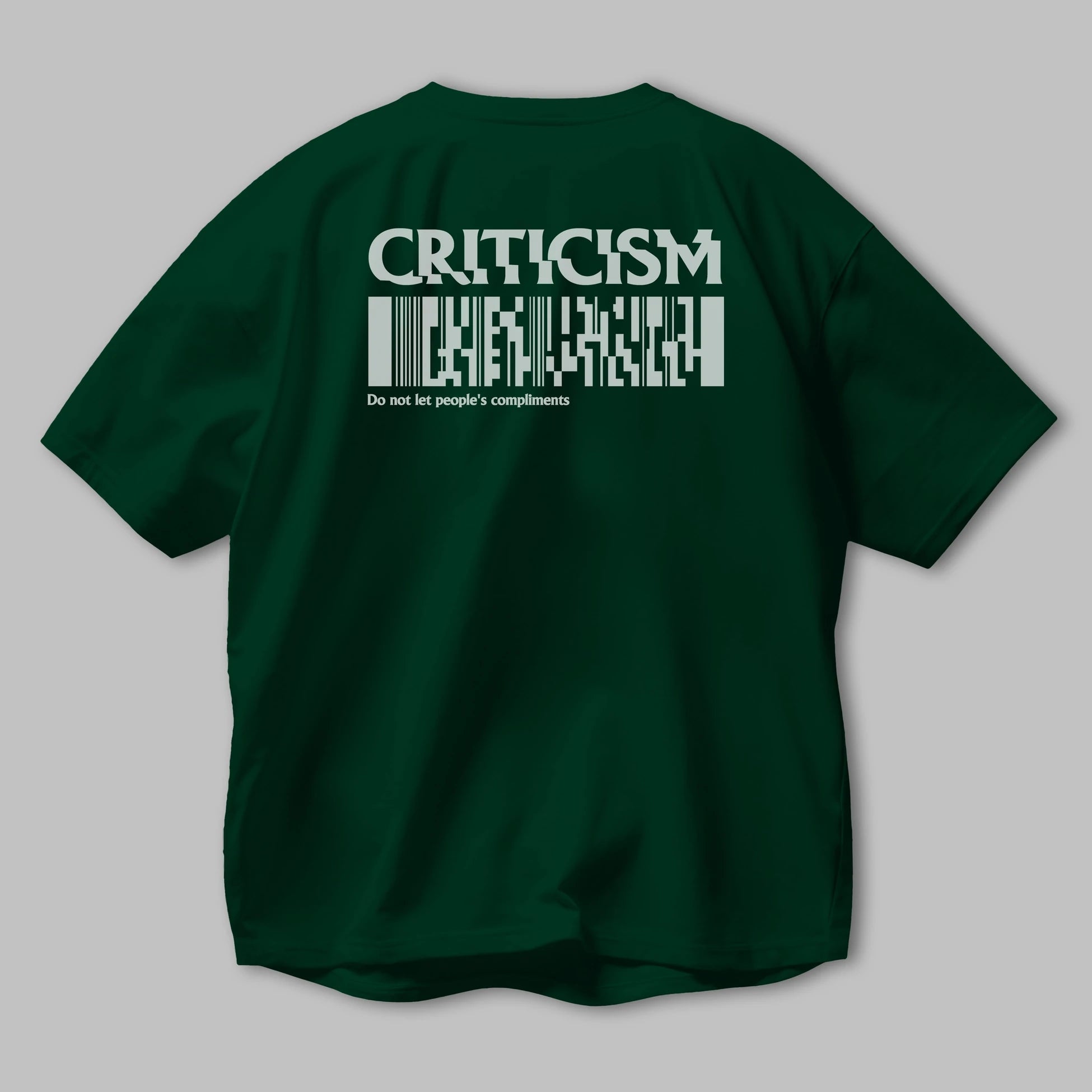 Criticism Streetwear Arka Baskılı Oversize t-shirt Erkek Kadın Unisex