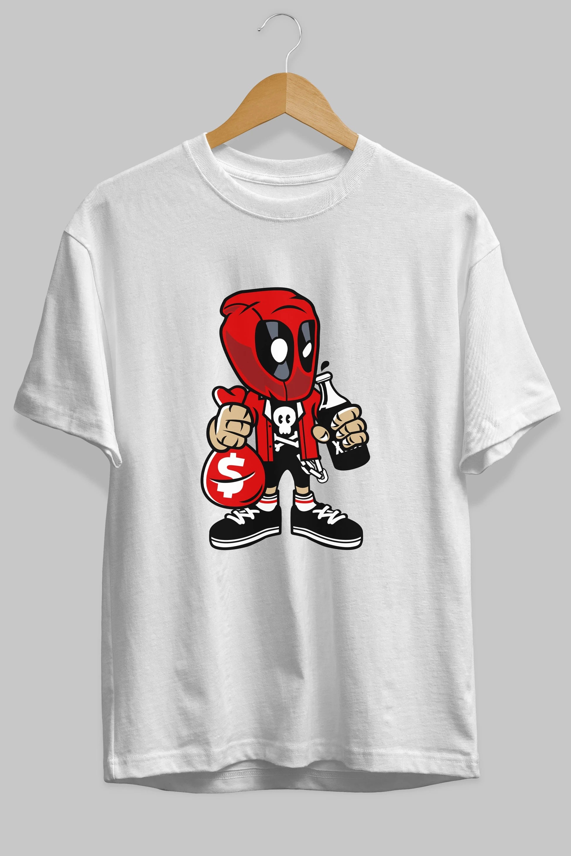 Deadpool (20) Ön Baskılı Oversize t-shirt Erkek Kadın Unisex %100 Pamuk Bisiklet Yaka tişort