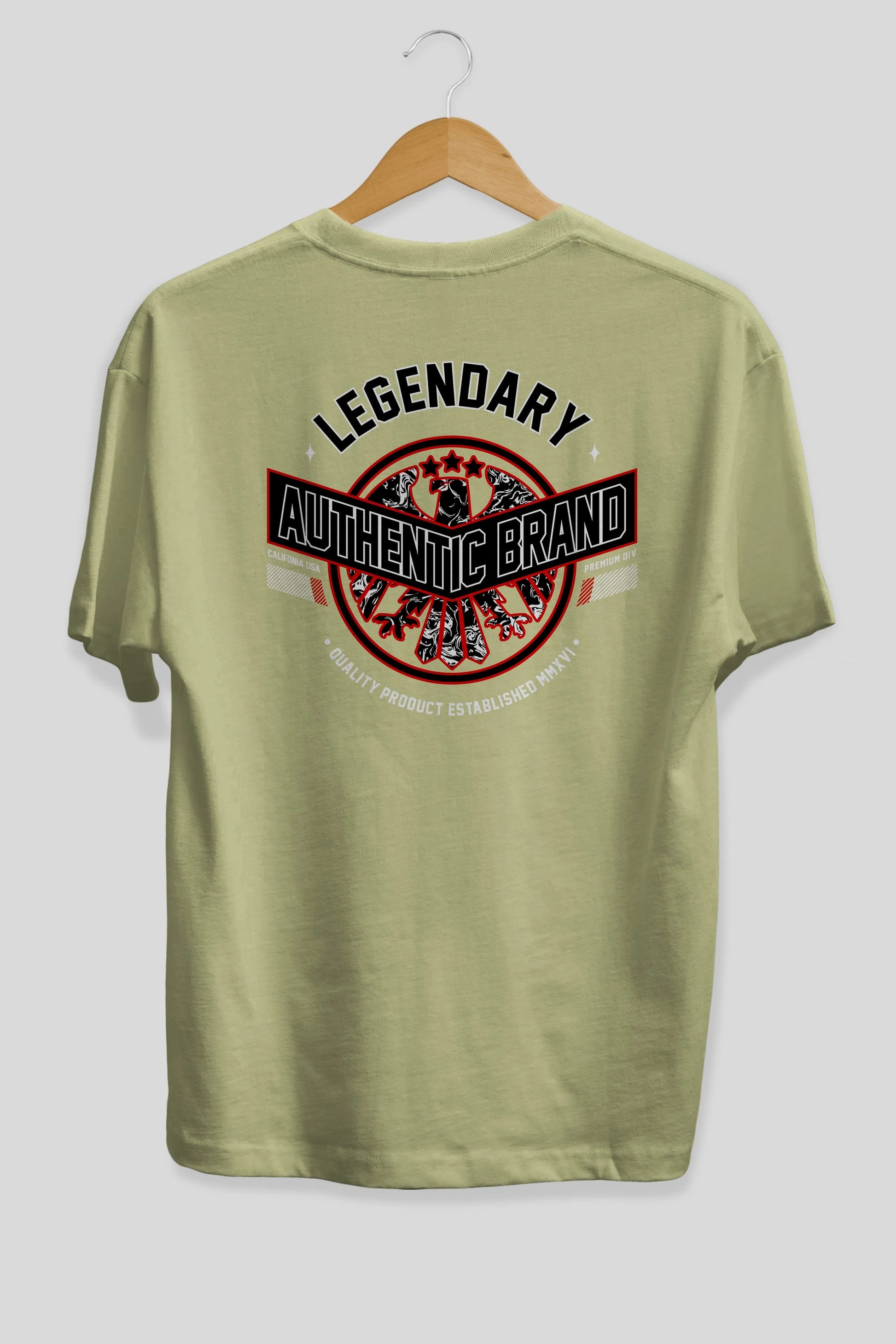 Legendary Brand Arka Baskılı Oversize t-shirt Erkek Kadın Unisex