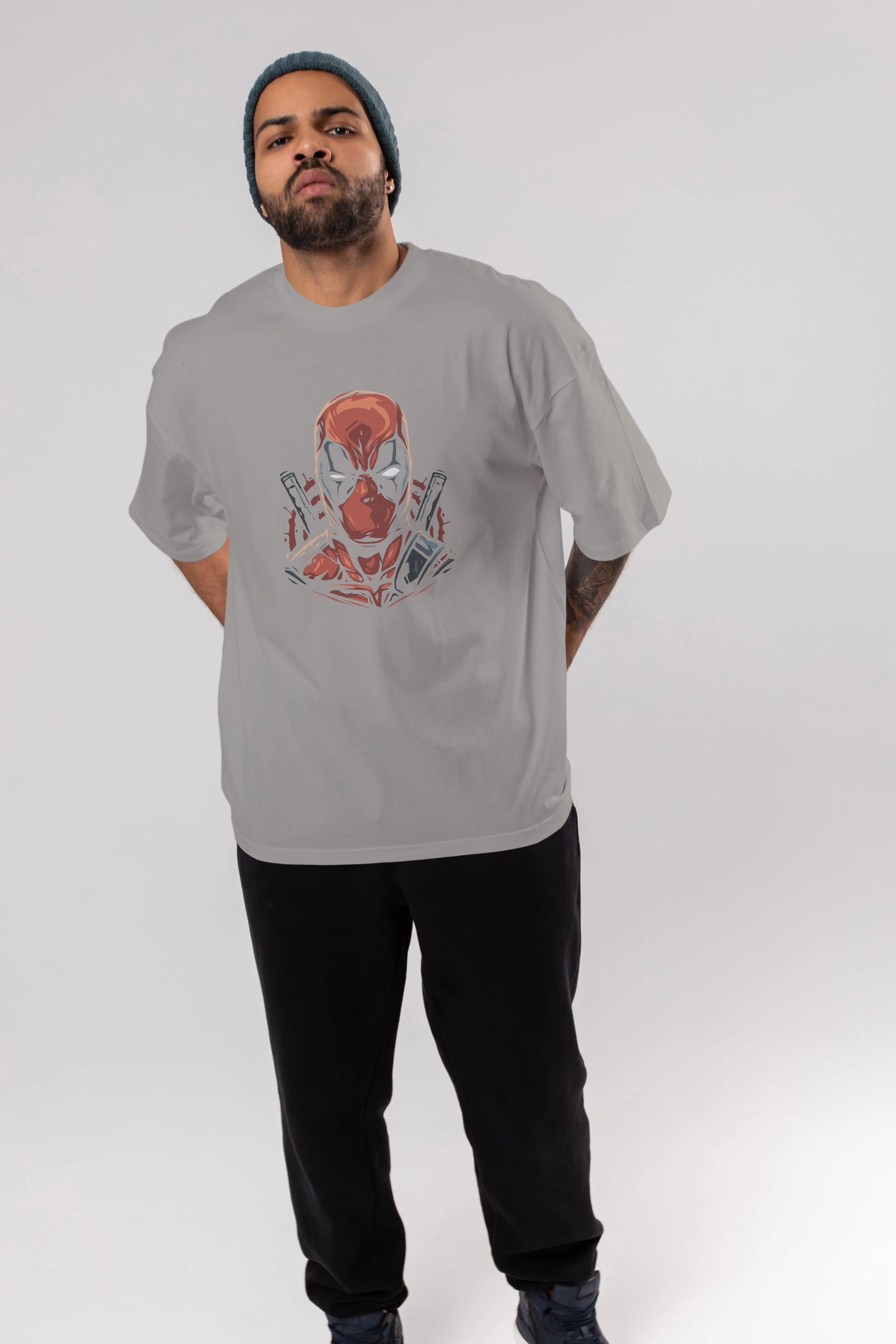 Deadpool (10) Ön Baskılı Oversize t-shirt Erkek Kadın Unisex %100 Pamuk Bisiklet Yaka tişort