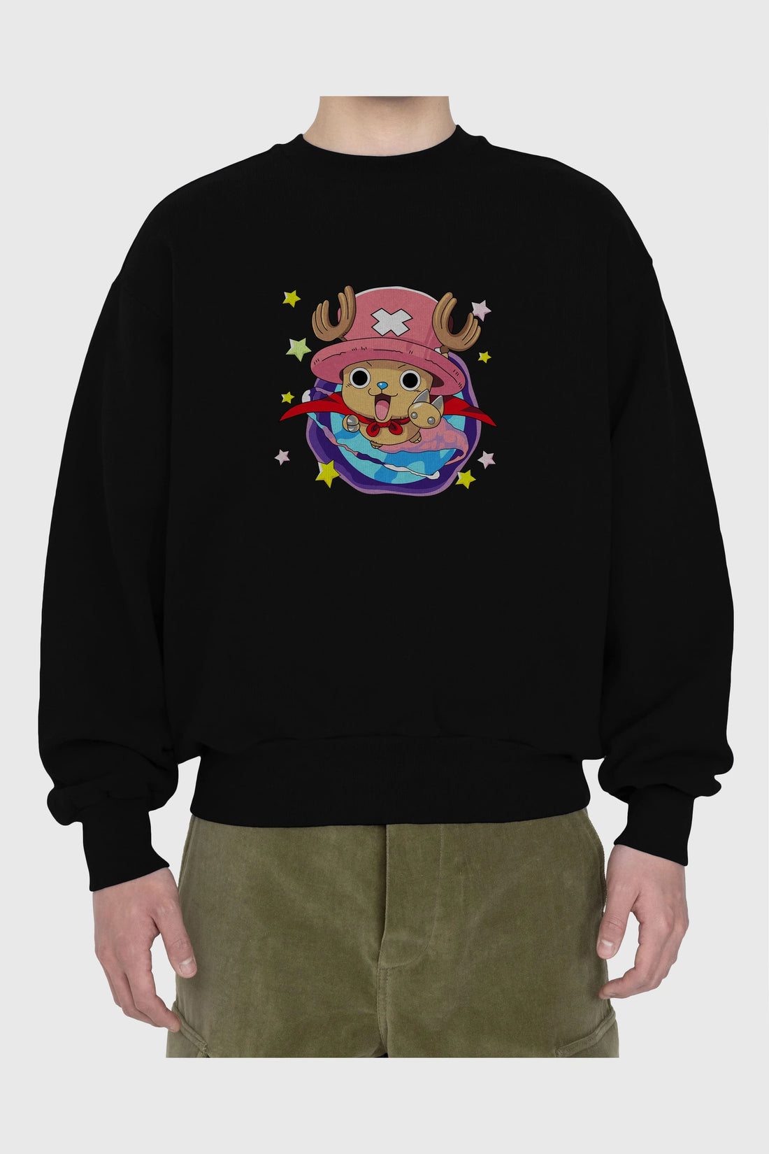 Tony Tony Chopper Ön Baskılı Anime Oversize Sweatshirt Erkek Kadın Unisex