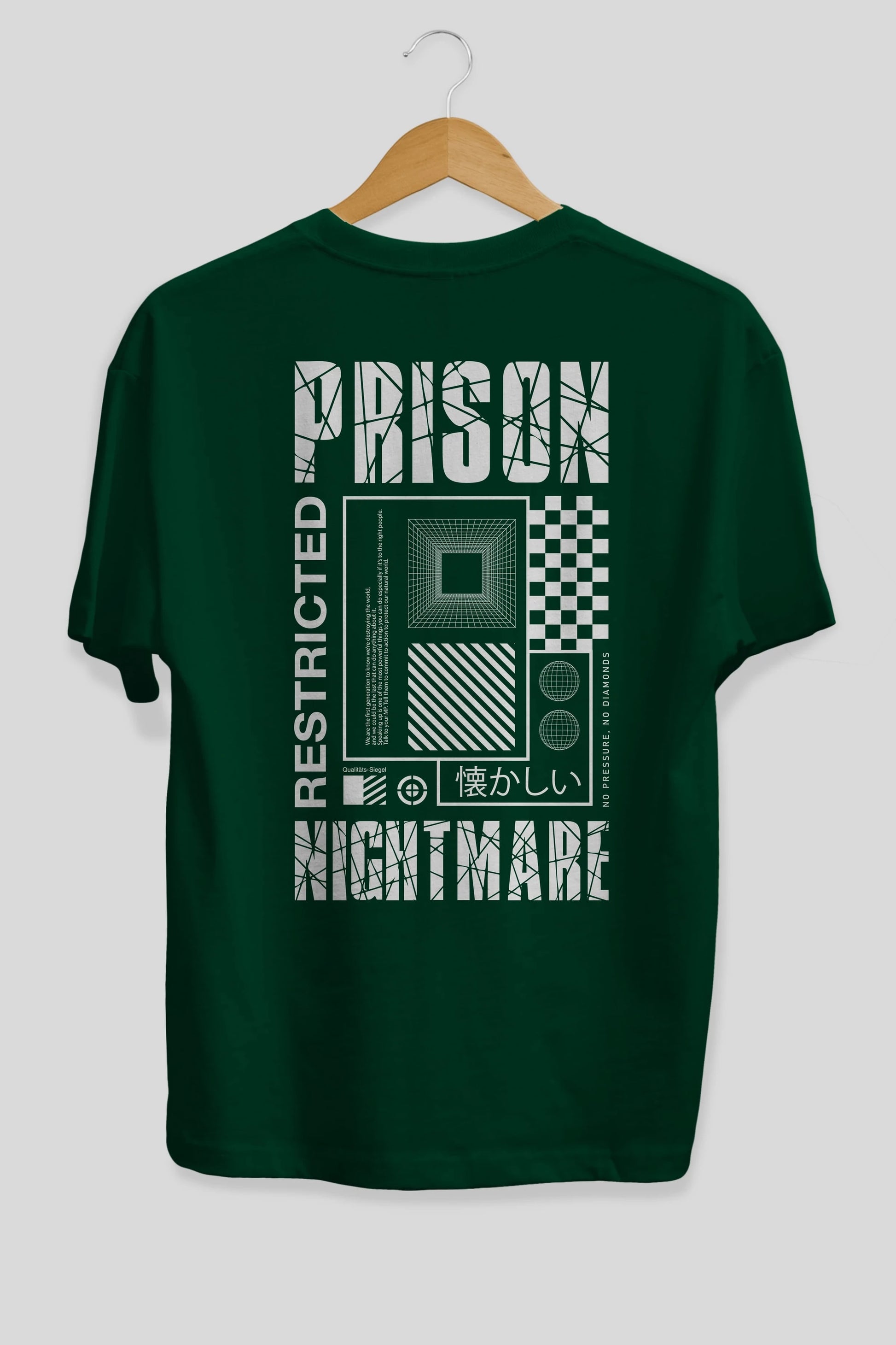 Prison Nightmare Arka Baskılı Oversize t-shirt Erkek Kadın Unisex