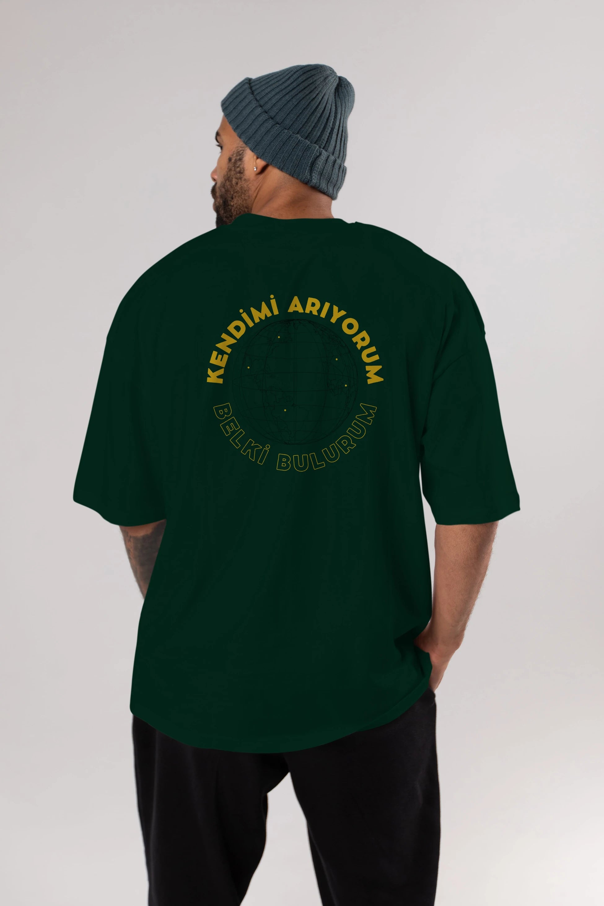 Kendimi Arıyorum Yazılı Arka Baskılı Oversize t-shirt Erkek Kadın Unisex