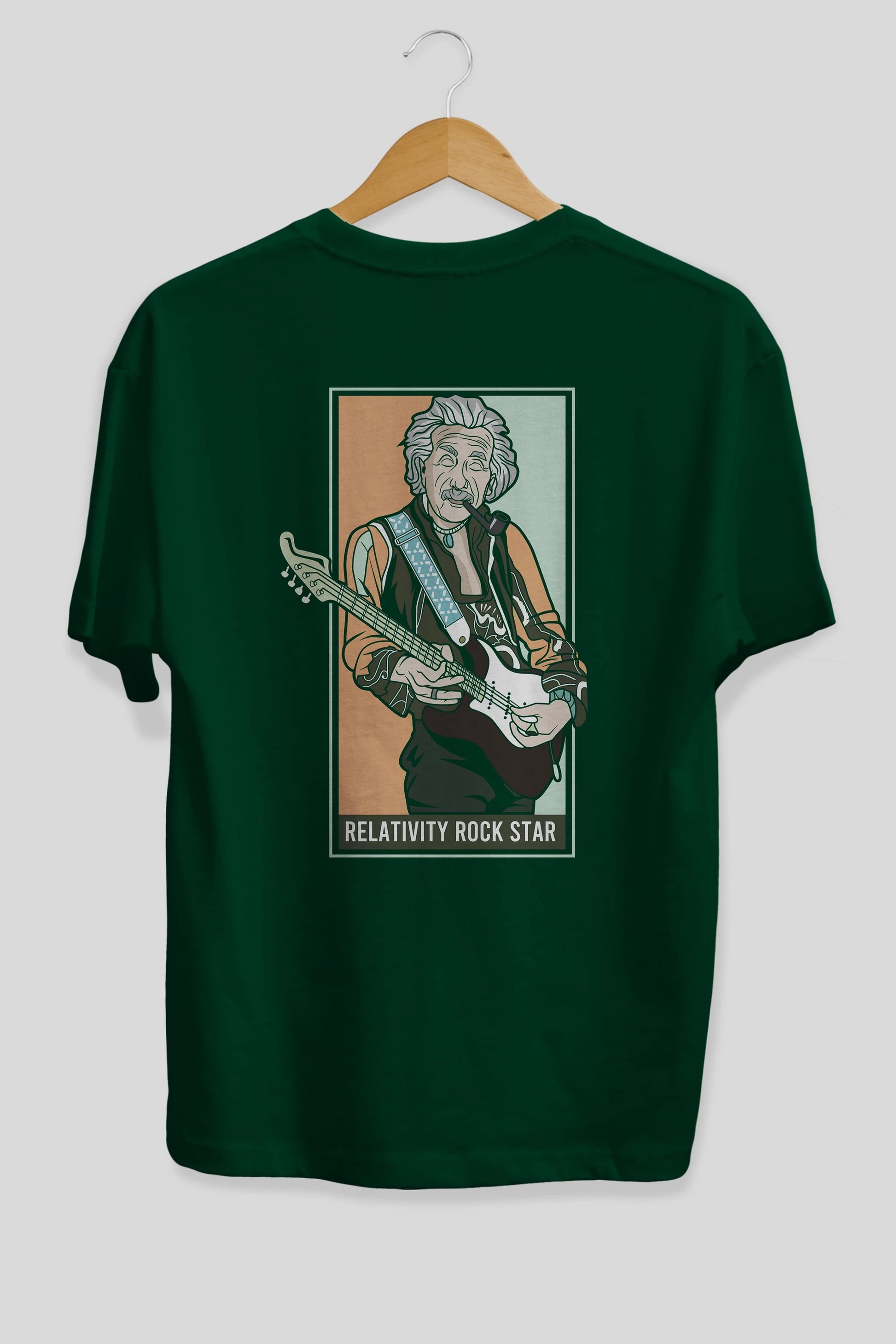 Jimmy Einstein Arka Baskılı Oversize t-shirt Erkek Kadın Unisex %100 Pamuk tişort