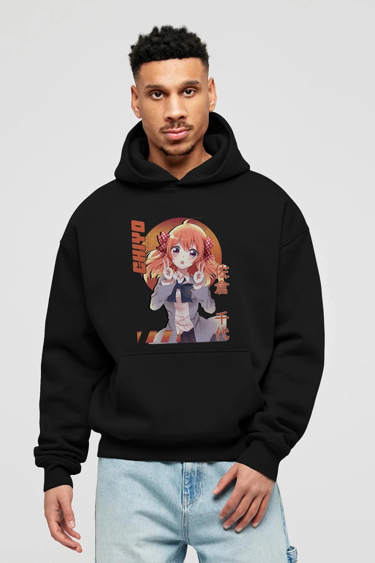 Chiyo Sakura 5 Anime Ön Baskılı Hoodie Oversize Kapüşonlu Sweatshirt Erkek Kadın Unisex