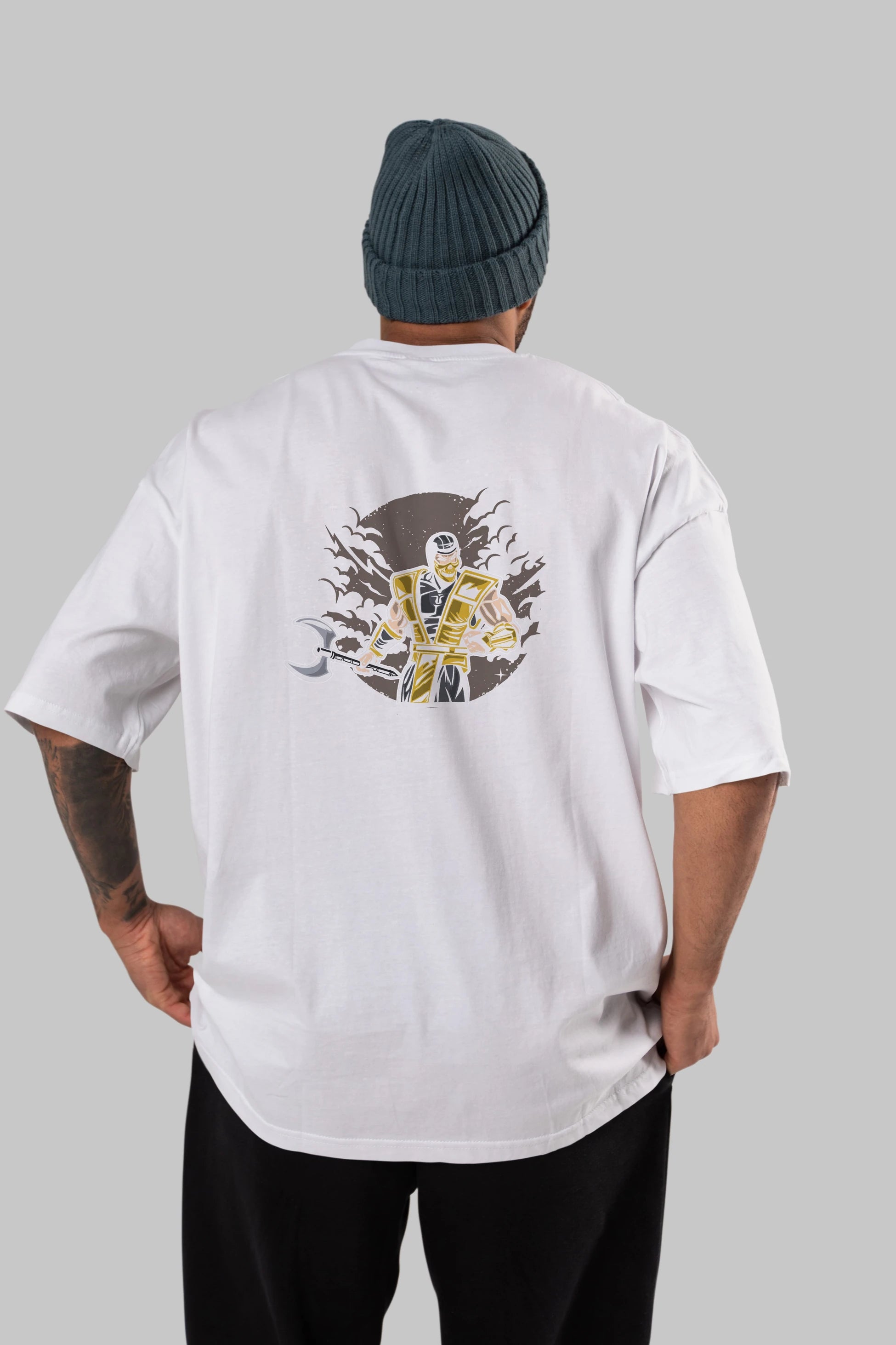 SCORPION Arka Baskılı Oversize t-shirt Erkek Kadın Unisex %100 Pamuk