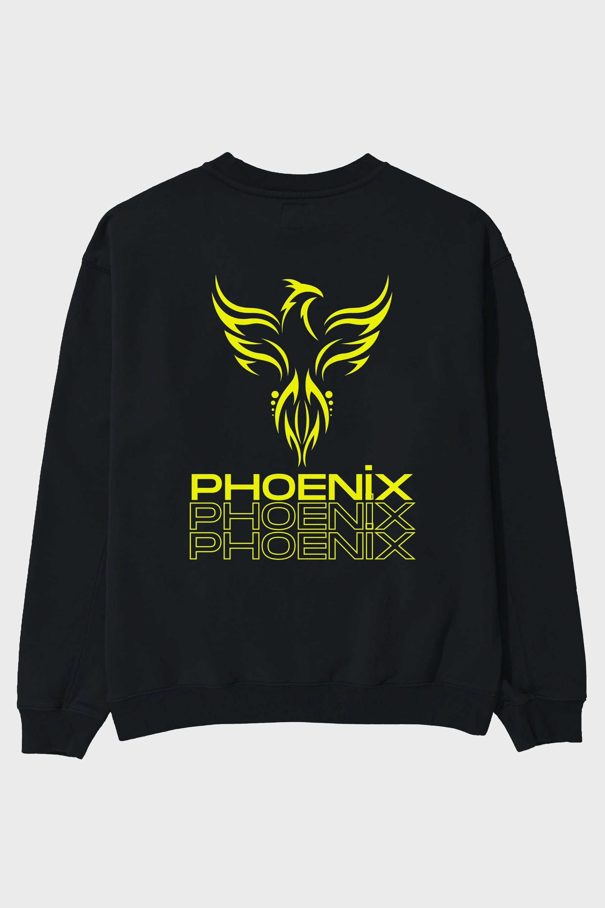 Phoenix Yazılı Arka Baskılı Oversize Sweatshirt Erkek Kadın Unisex