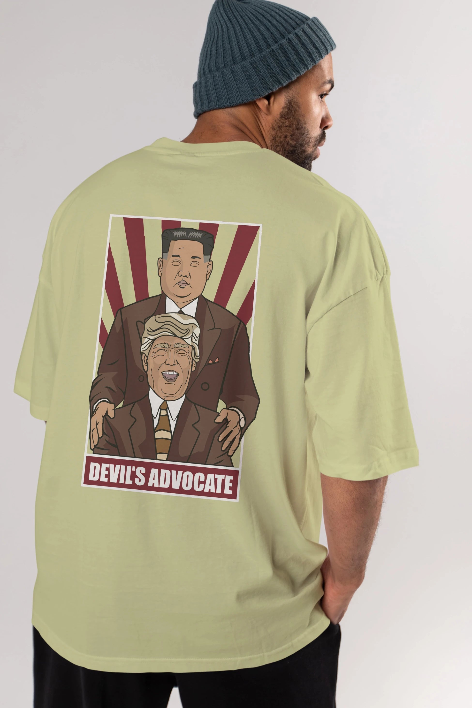 Devil_s Advocate Arka Baskılı Oversize t-shirt Erkek Kadın Unisex %100 Pamuk tişort