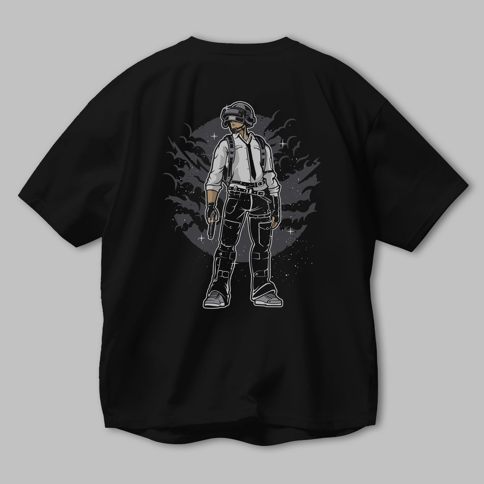 PUBG Arka Baskılı Oversize t-shirt Erkek Kadın Unisex %100 Pamuk