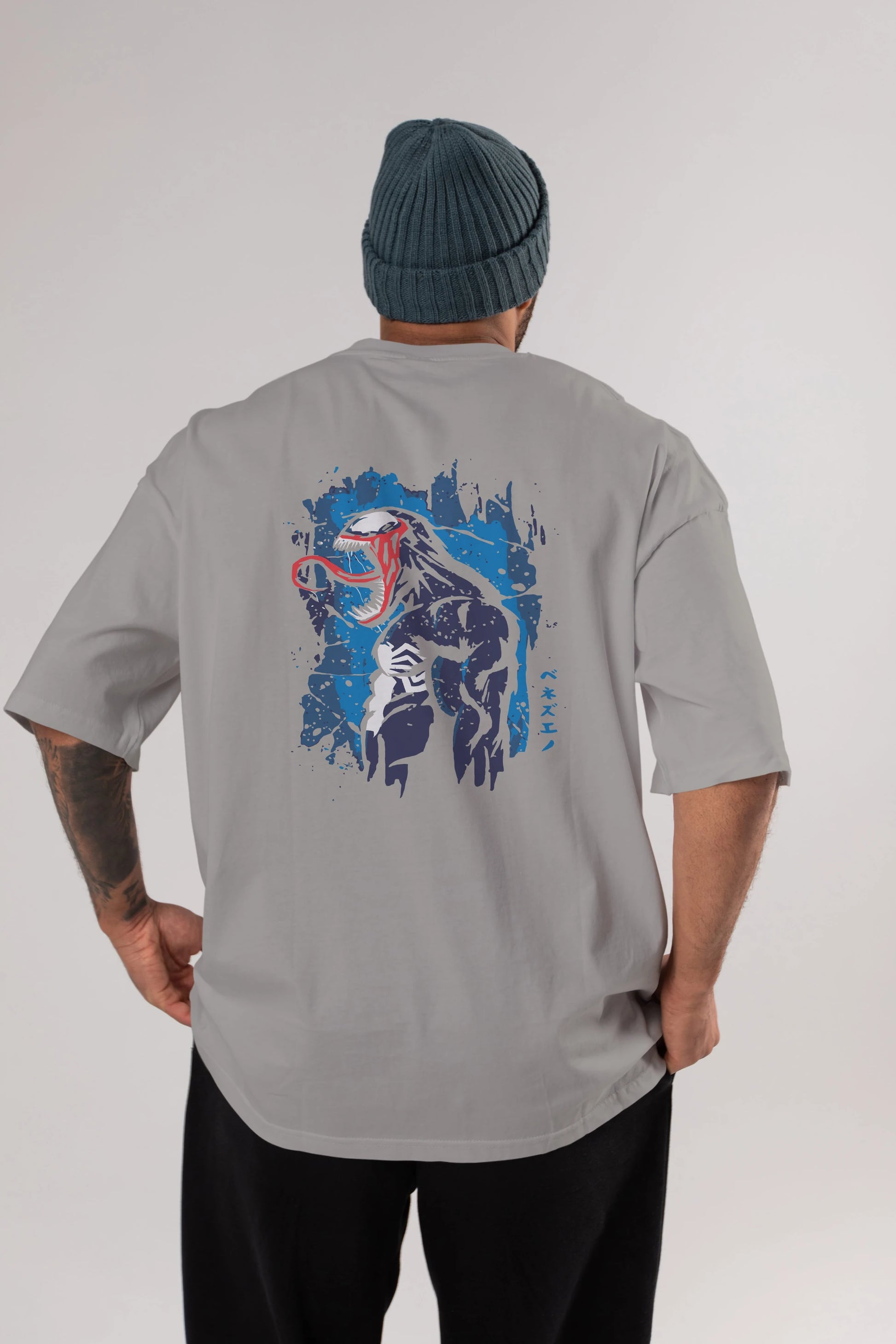 Venom (24) Arka Baskılı Oversize t-shirt Erkek Kadın Unisex %100 Pamuk Bisiklet Yaka tişort