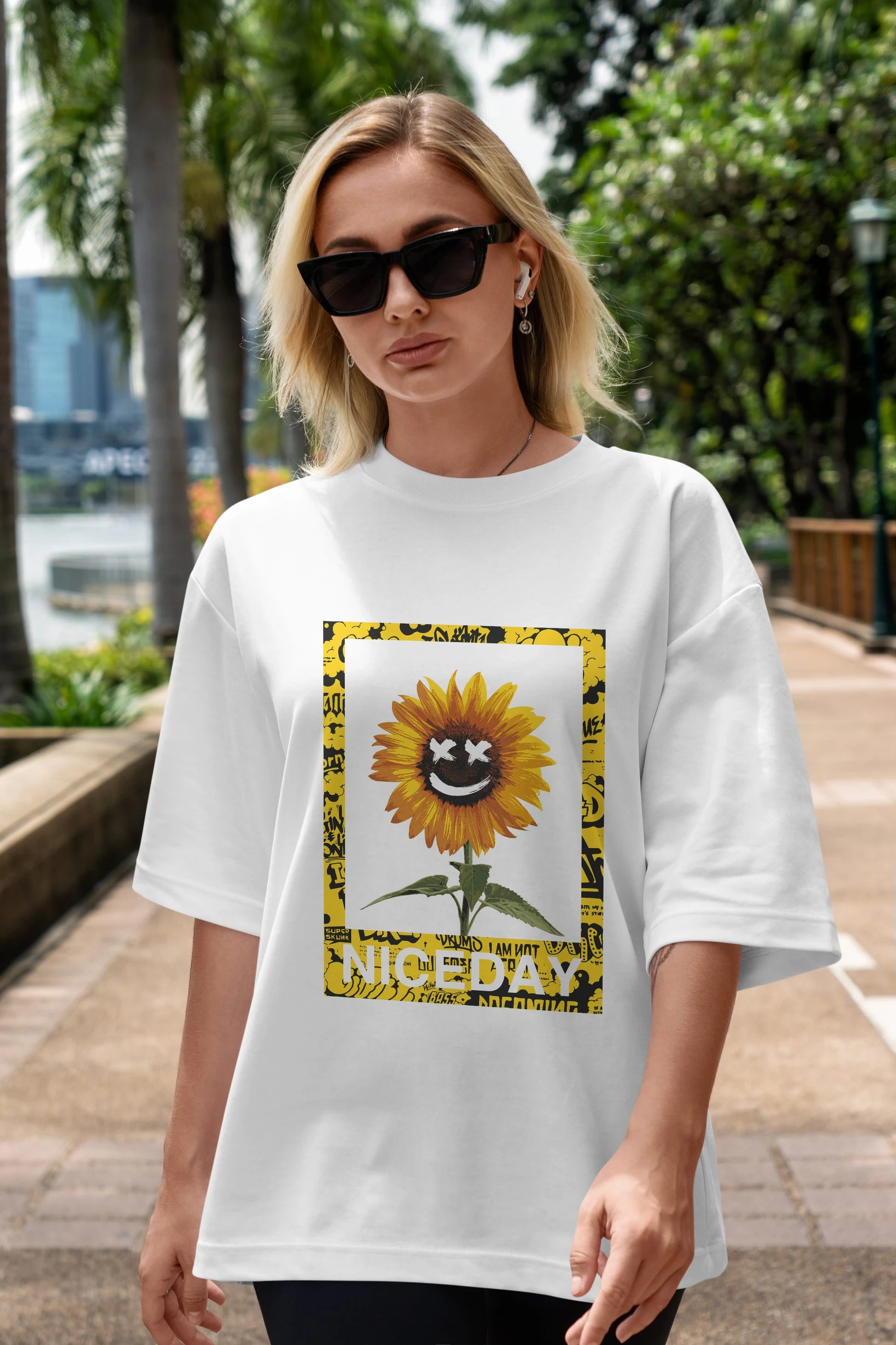 Niceday Streewear Ön Baskılı Oversize t-shirt Erkek Kadın Unisex
