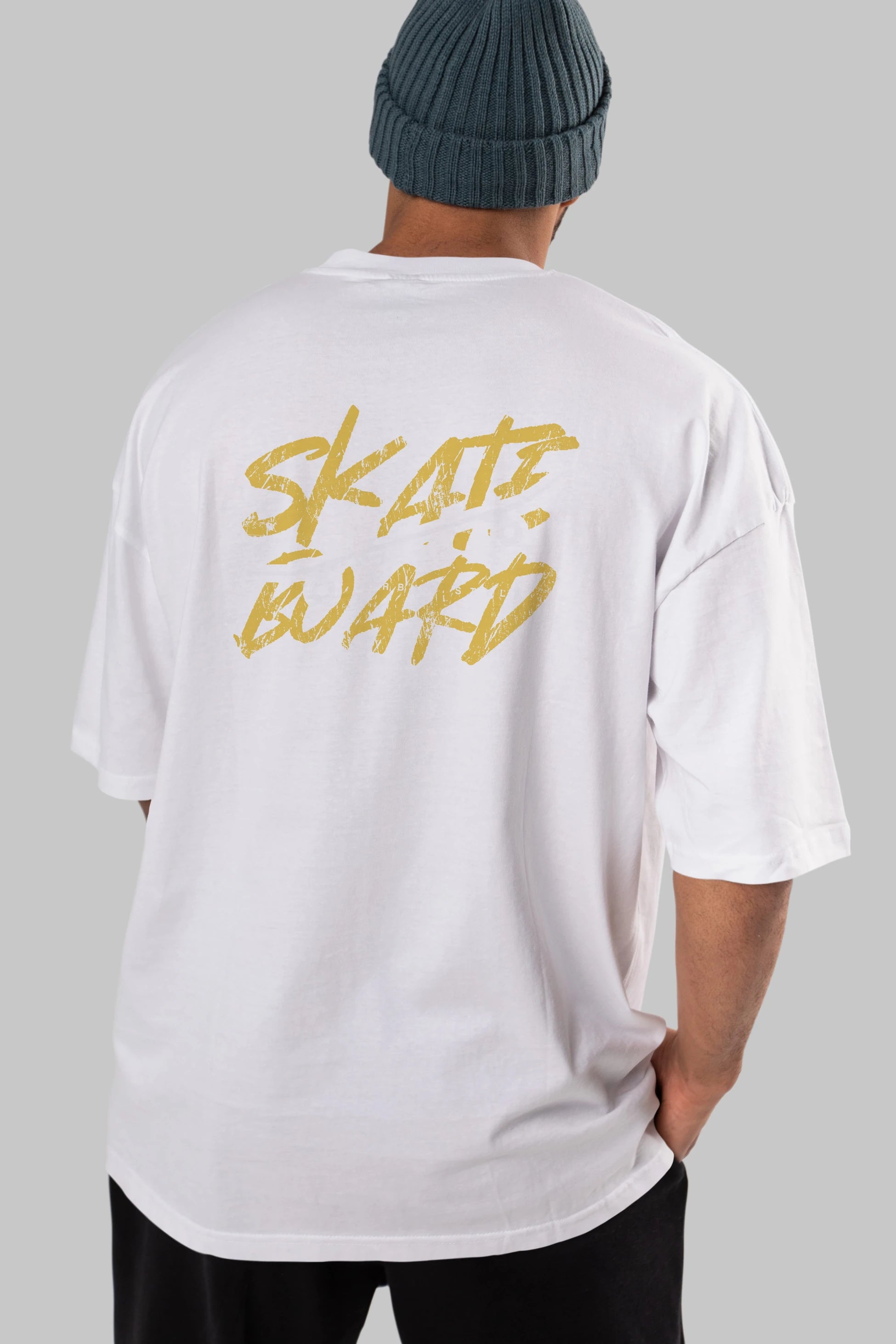 Skate Board Arka Baskılı Oversize t-shirt Erkek Kadın Unisex