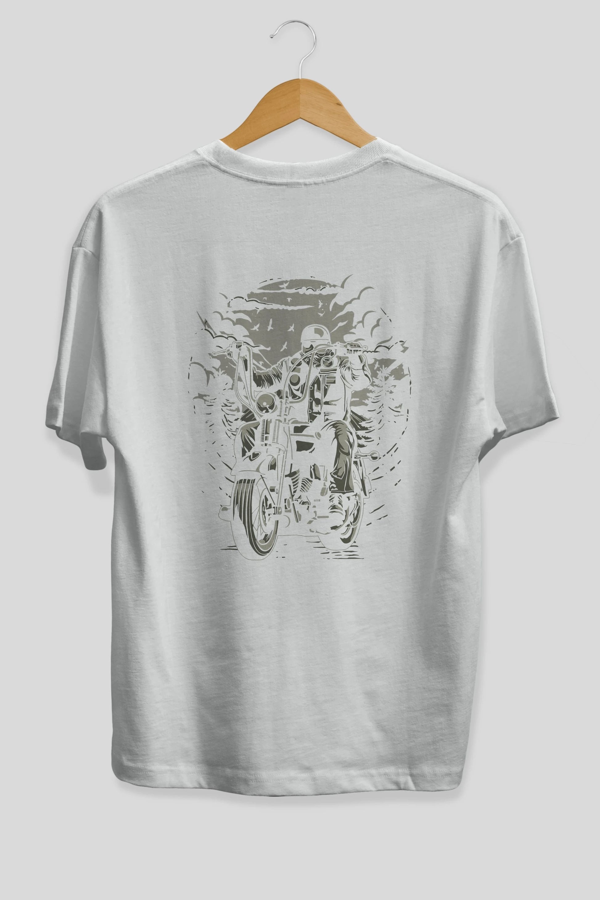 Live To Ride Arka Baskılı Oversize t-shirt Erkek Kadın Unisex %100 Pamuk