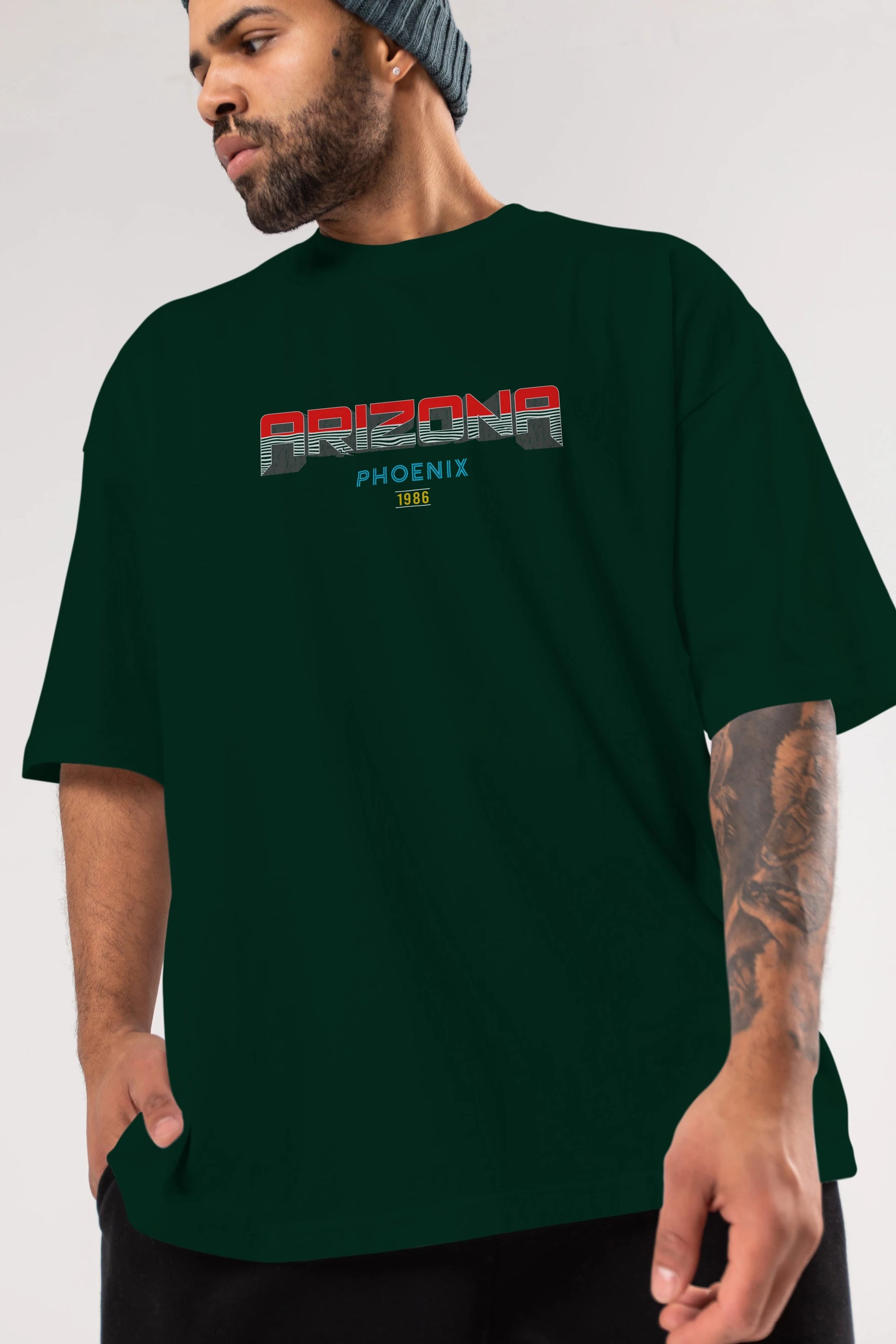 Arizona Ön Baskılı Oversize t-shirt Erkek Kadın Unisex