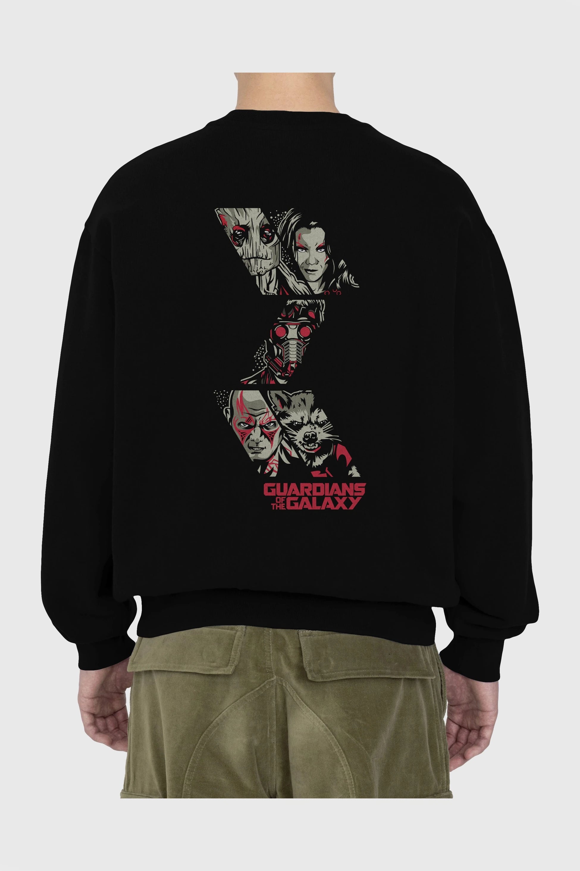 Guardians of The Galaxy 1 Arka Baskılı Oversize Sweatshirt Erkek Kadın Unisex