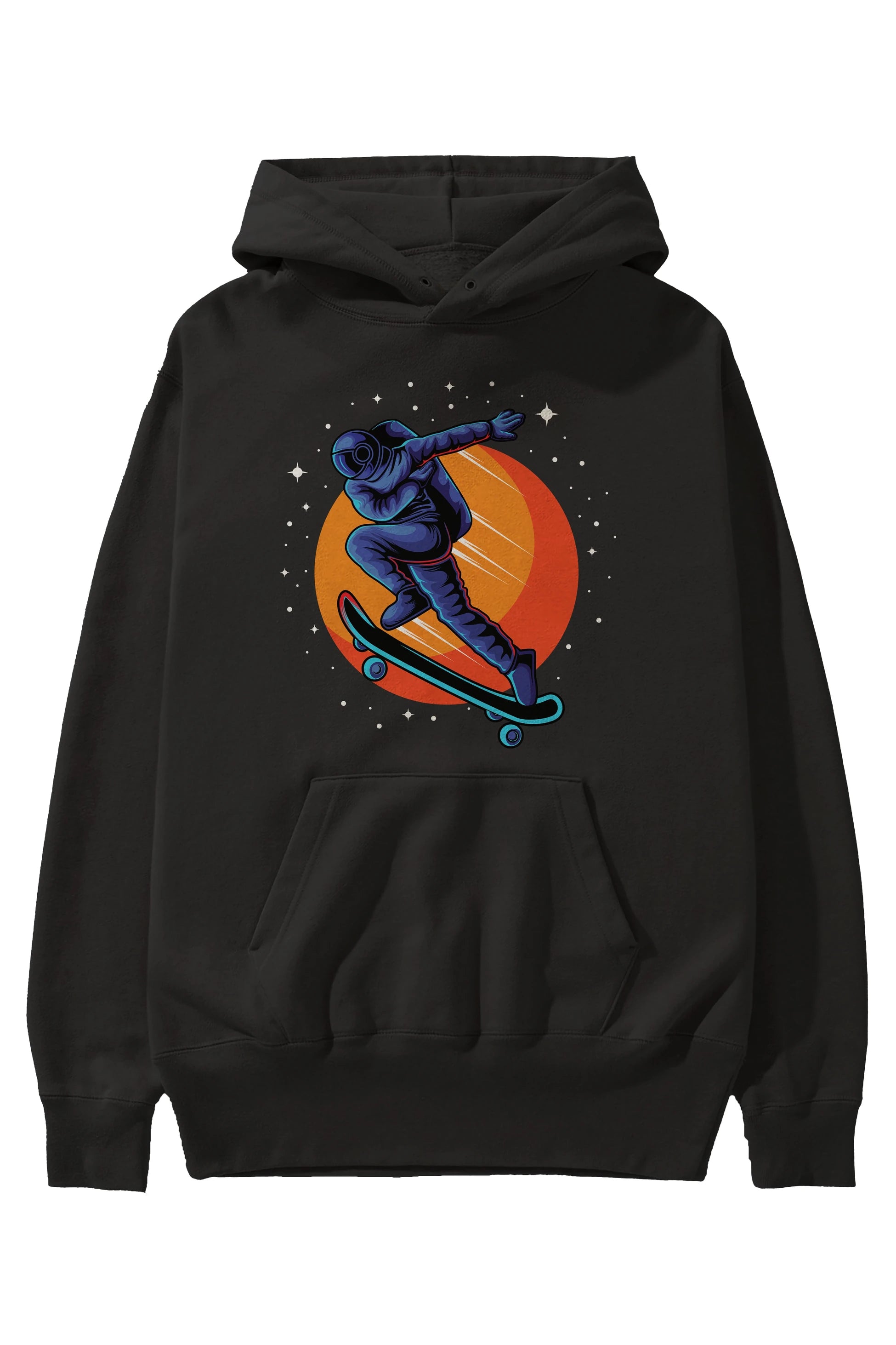 Astroskate Run Ön Baskılı Hoodie Oversize Kapüşonlu Sweatshirt Erkek Kadın Unisex