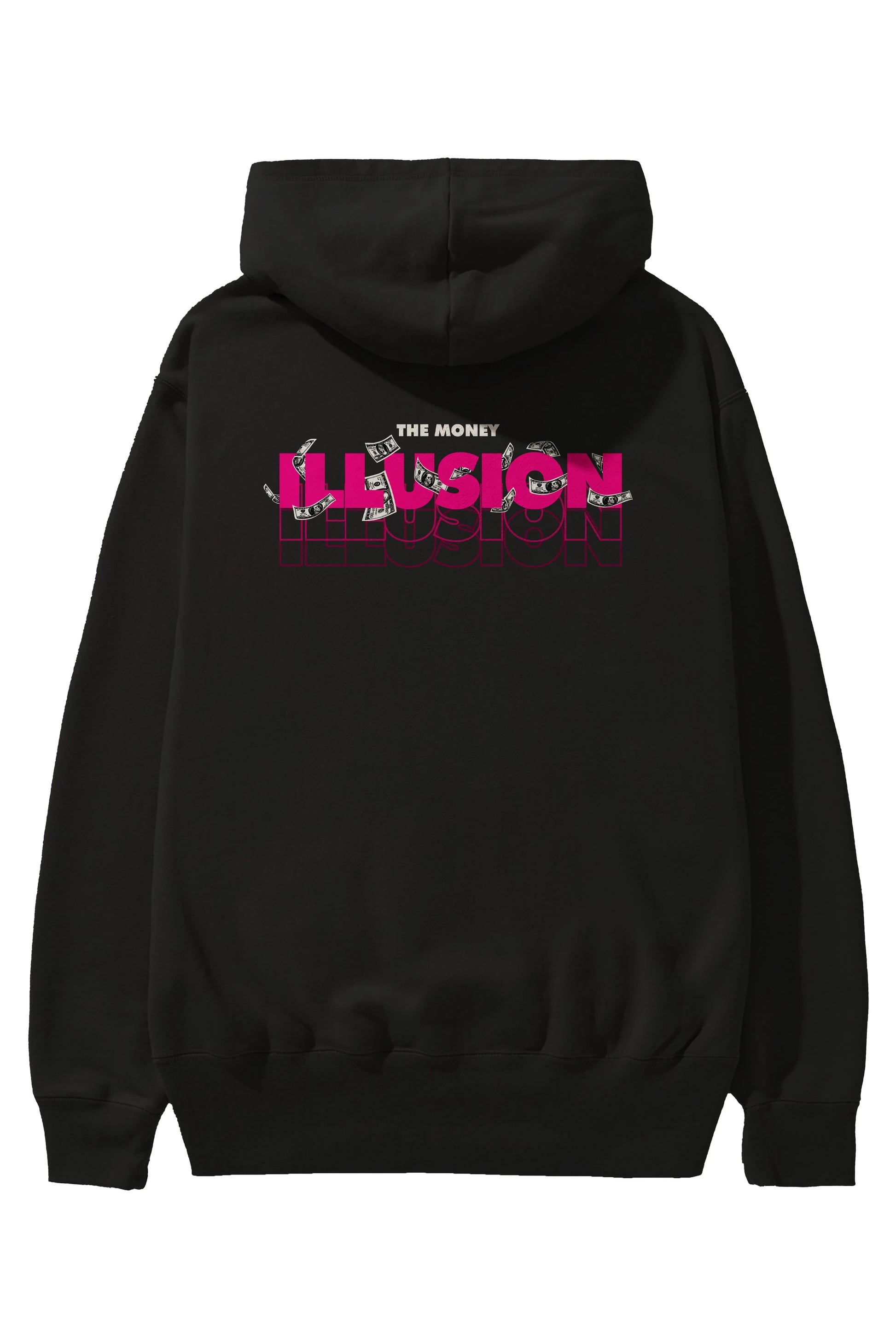 The Money Illusion Arka Baskılı Hoodie Oversize Kapüşonlu Sweatshirt Erkek Kadın Unisex