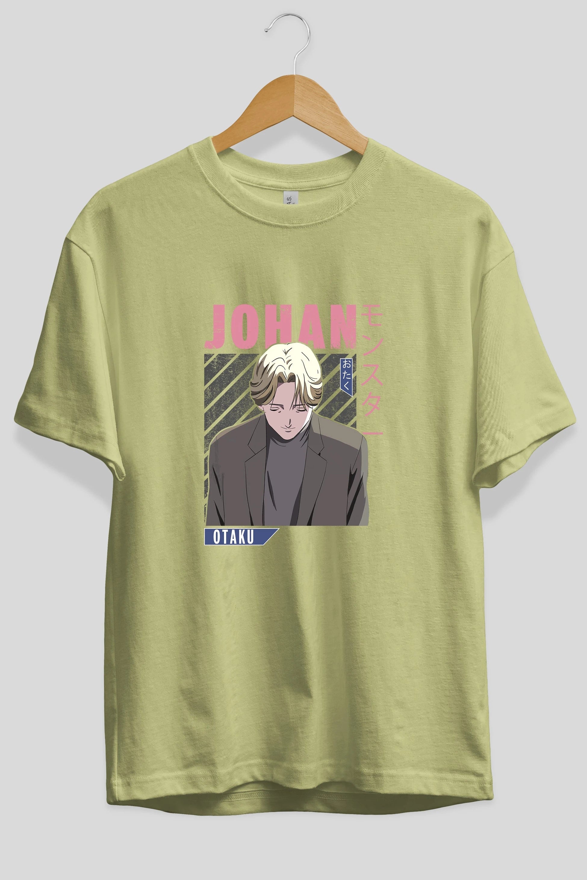 Johan Liebert MONSTER Anime Ön Baskılı Oversize t-shirt %100 pamuk Erkek Kadın Unisex