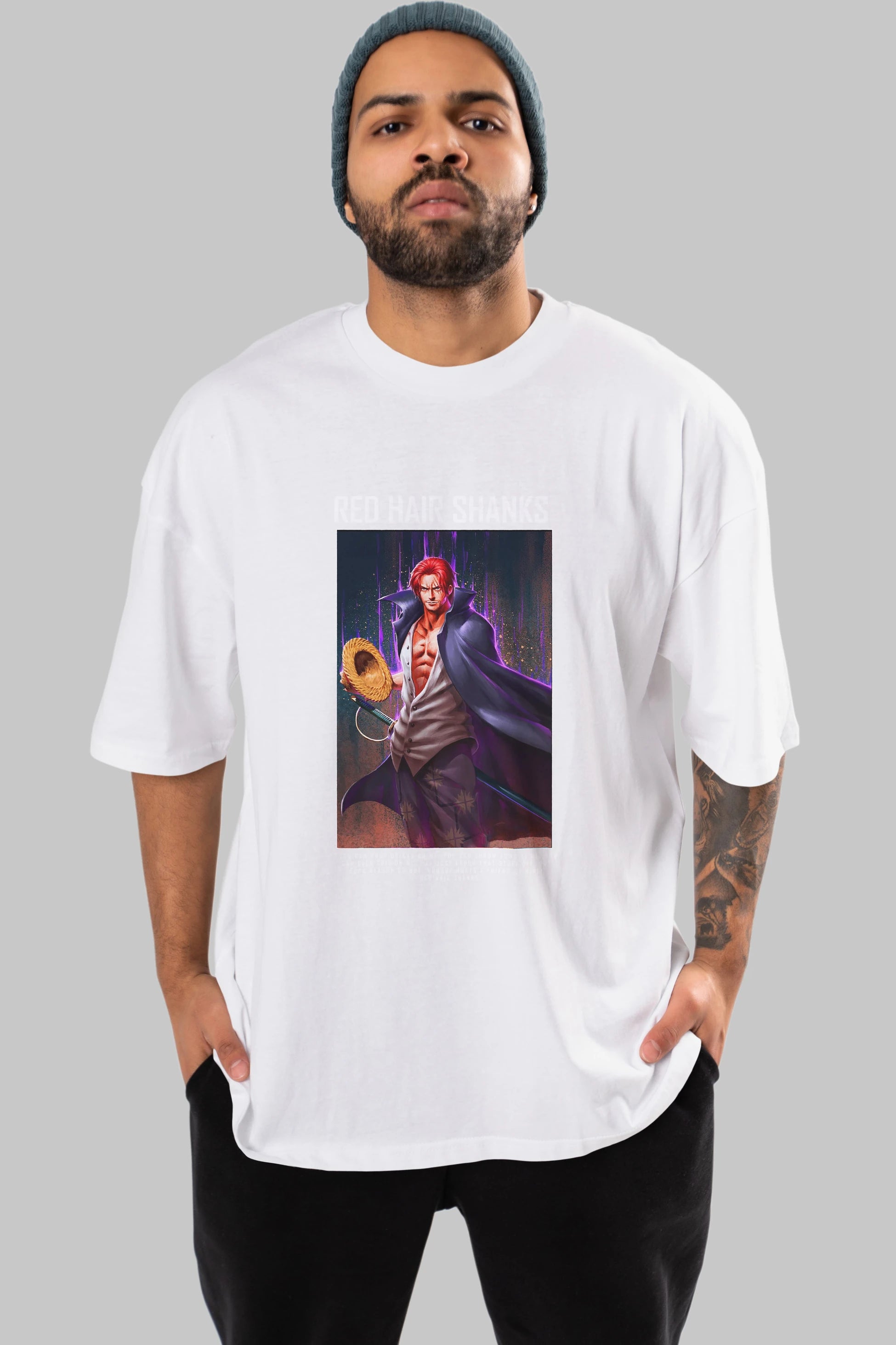 Shanks Anime Ön Baskılı Oversize t-shirt Erkek Kadın Unisex