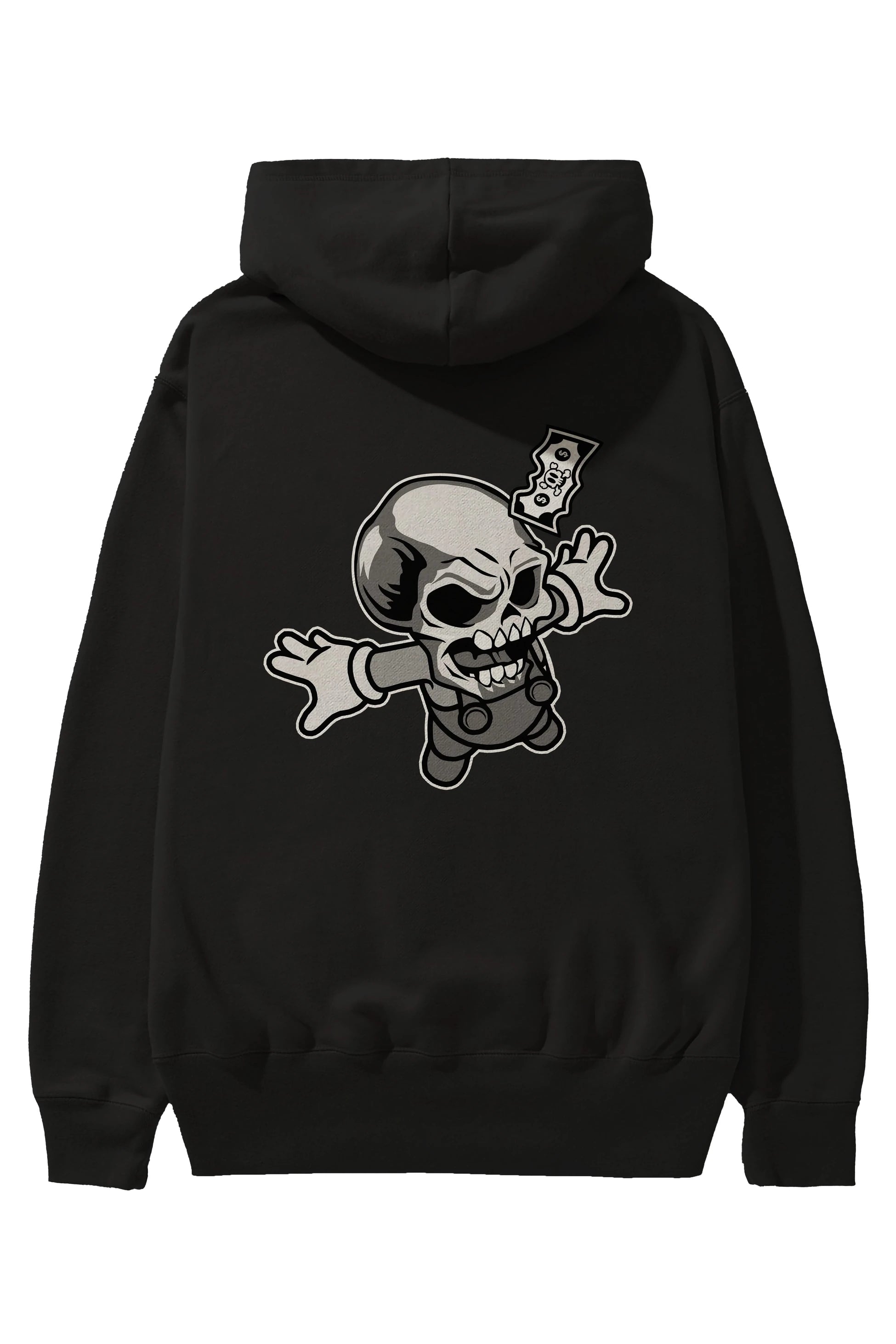 Skull Drowning Arka Baskılı Hoodie Oversize Kapüşonlu Sweatshirt Erkek Kadın Unisex