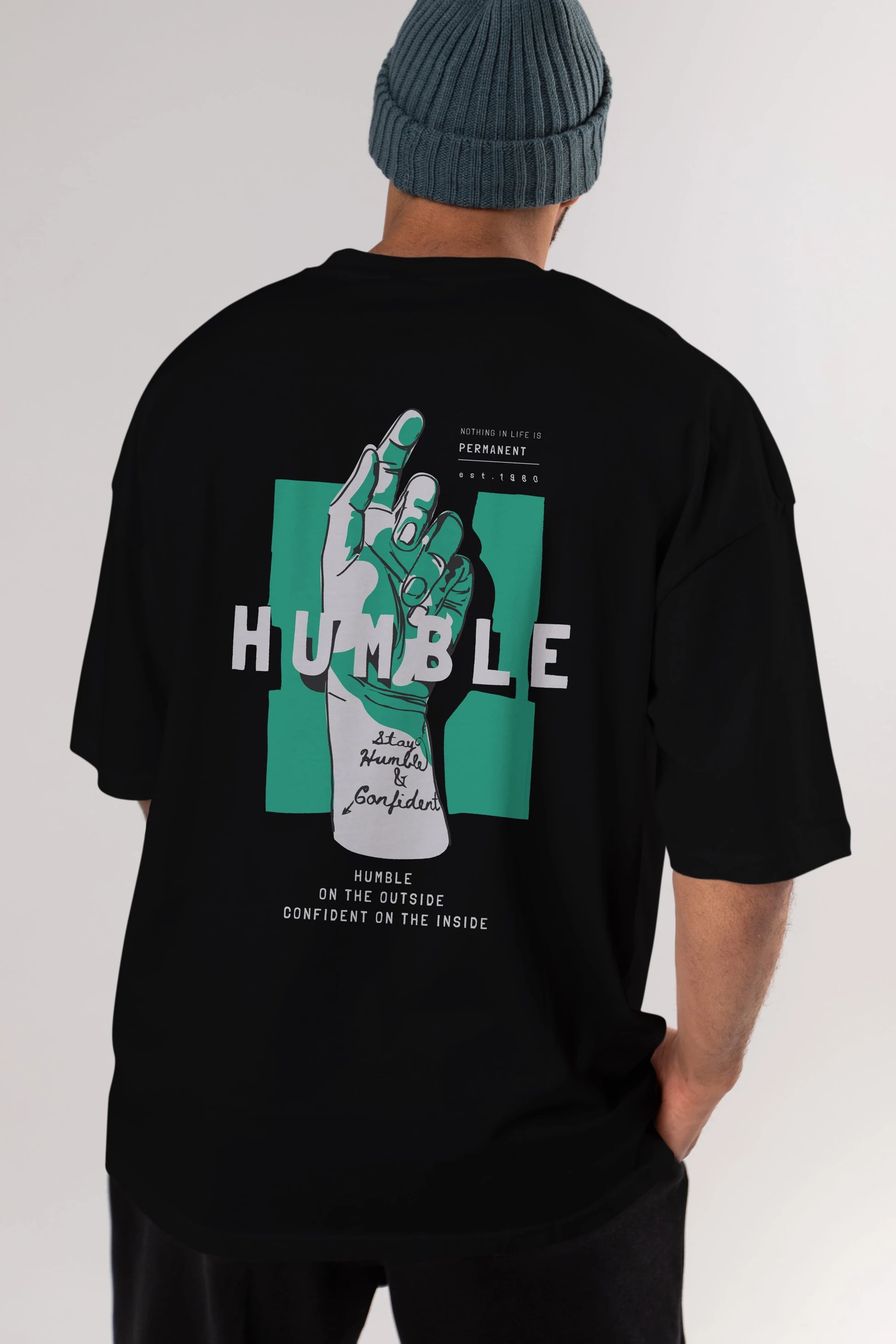 Humble Arka Baskılı Oversize t-shirt Erkek Kadın Unisex